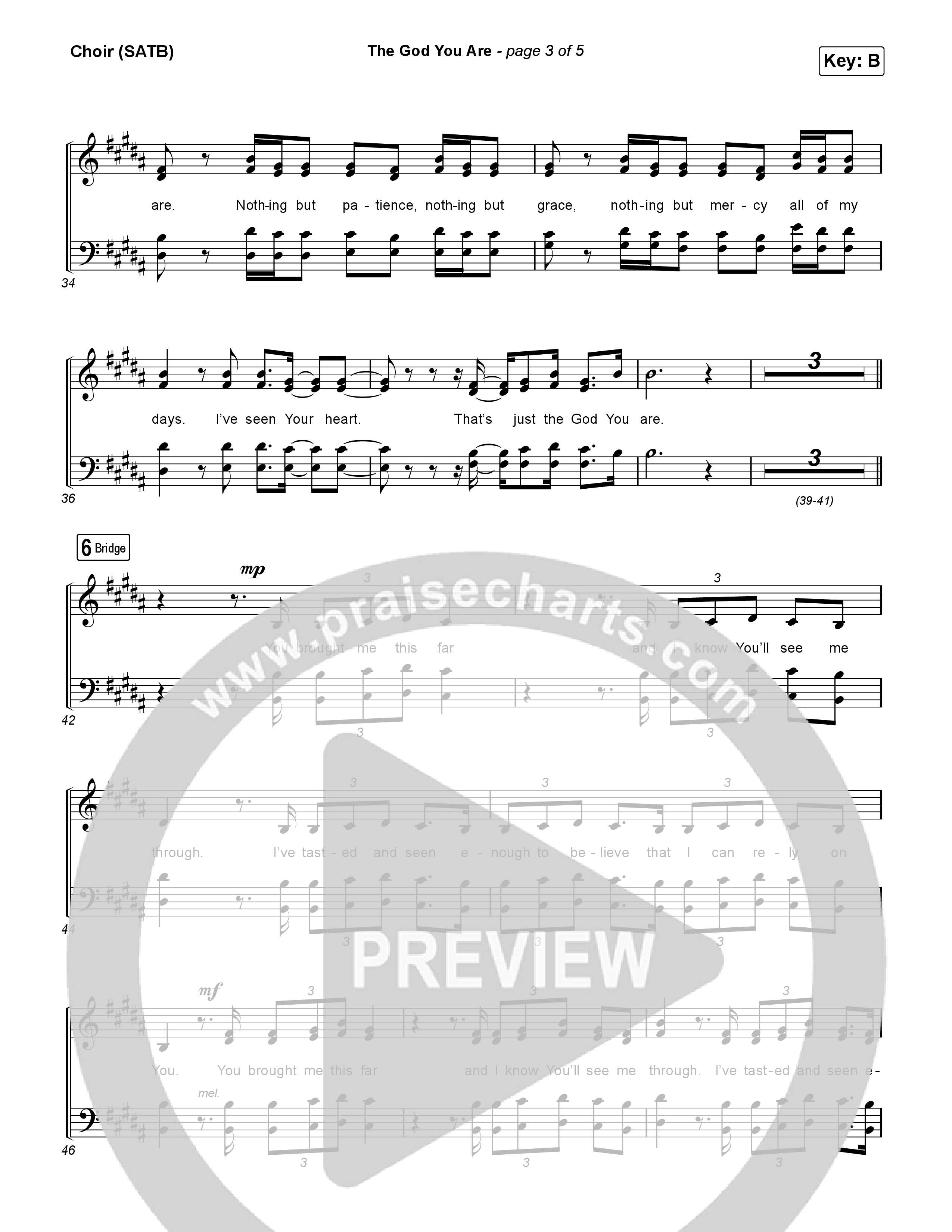 The God You Are (Live From Worship Together 2024) Choir Sheet (SATB) (Worship Together / Blake Wiggins / Patrick Mayberry)