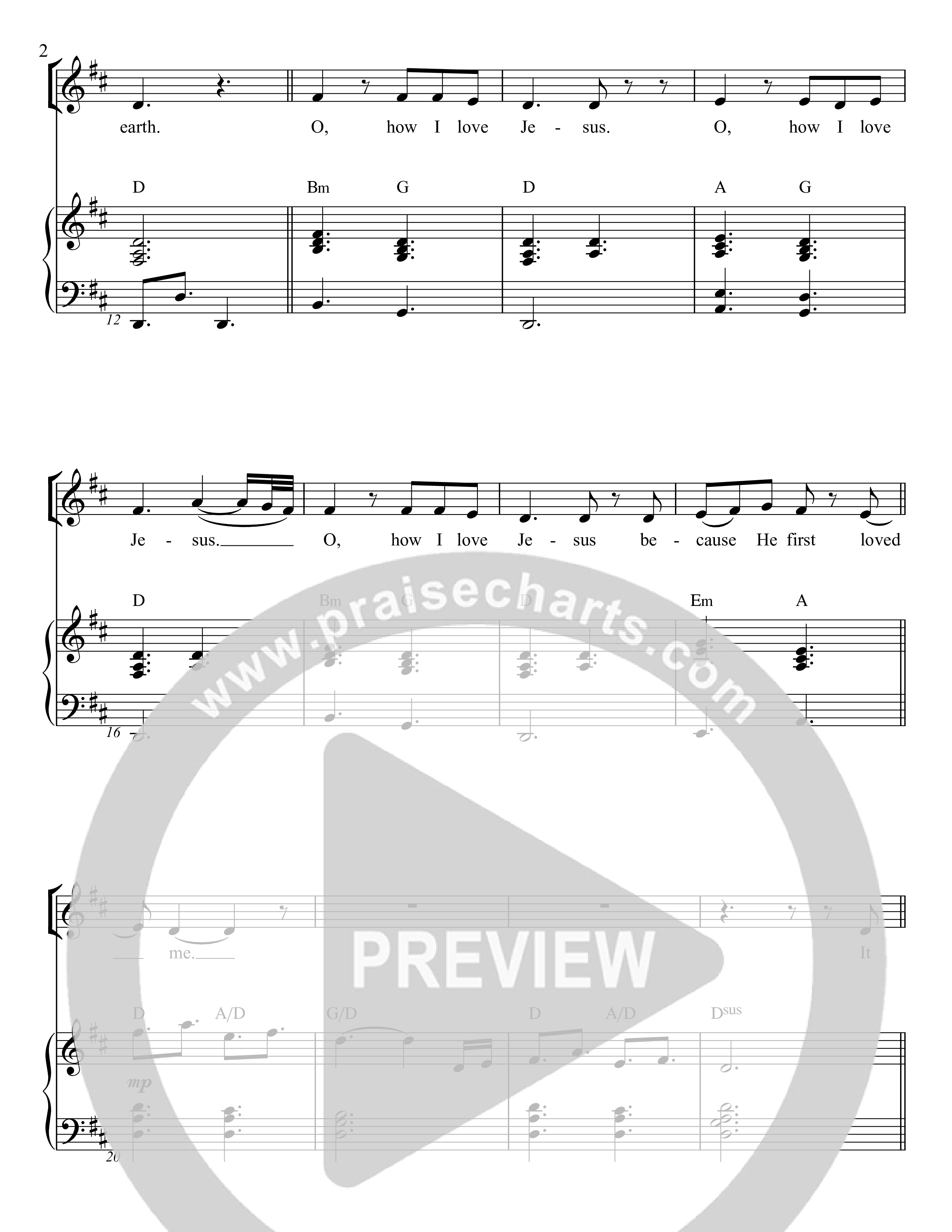 O How I Love Jesus Piano/Vocal (Rock Springs Worship / Arr. Matt Summers / Arr. Amber Balltzglier)