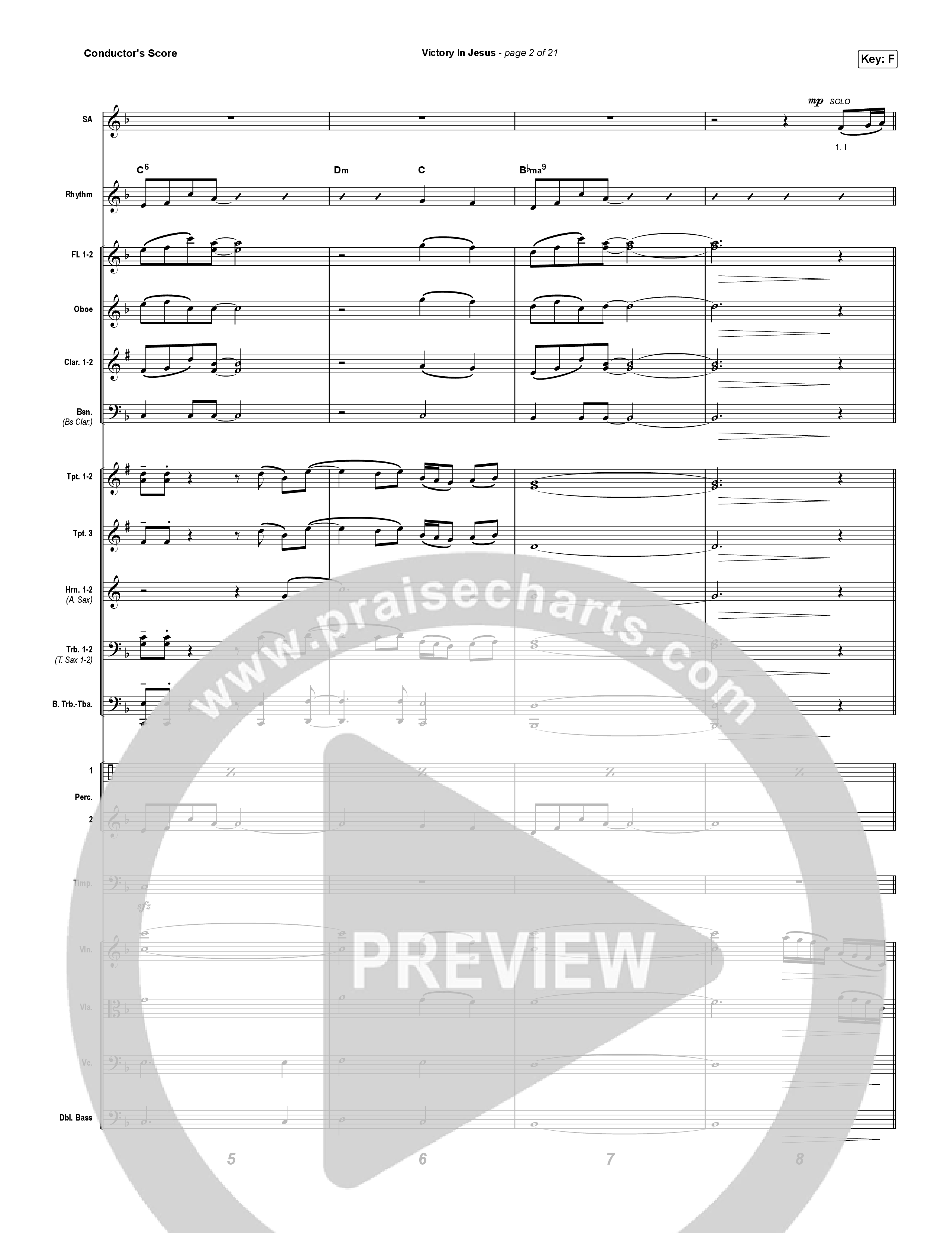 Victory In Jesus Conductor's Score (Rock Springs Worship / Arr. Matt Summers / Arr. Amber Balltzglier)