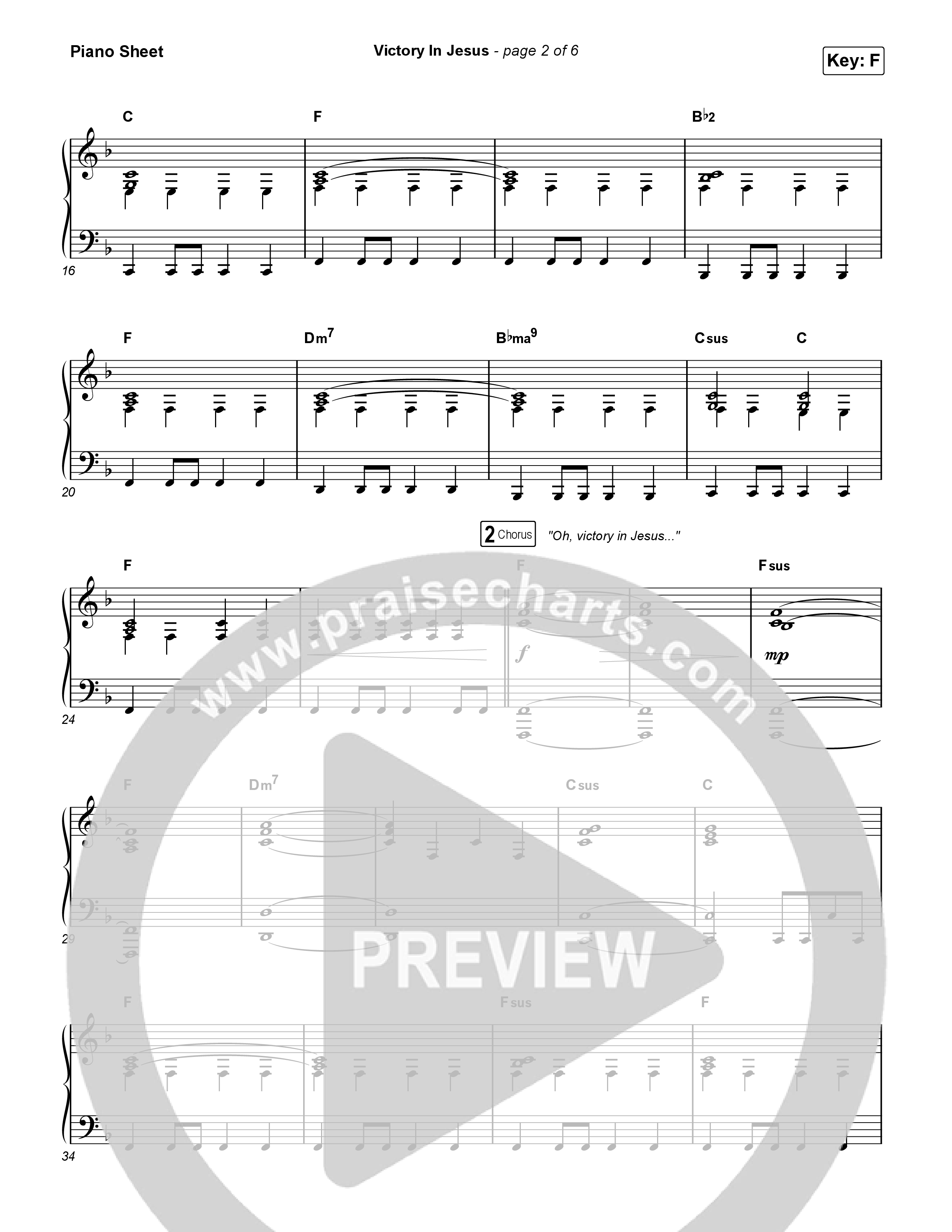 Victory In Jesus Piano Sheet (Rock Springs Worship / Arr. Matt Summers / Arr. Amber Balltzglier)