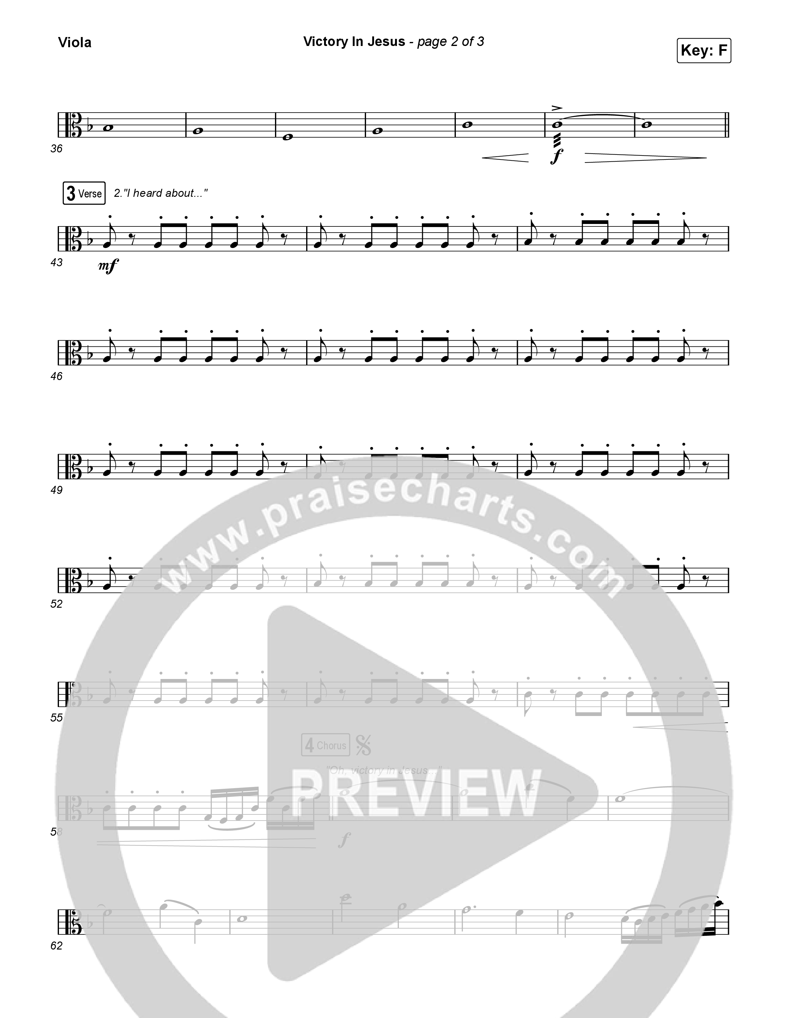 Victory In Jesus Viola (Rock Springs Worship / Arr. Matt Summers / Arr. Amber Balltzglier)