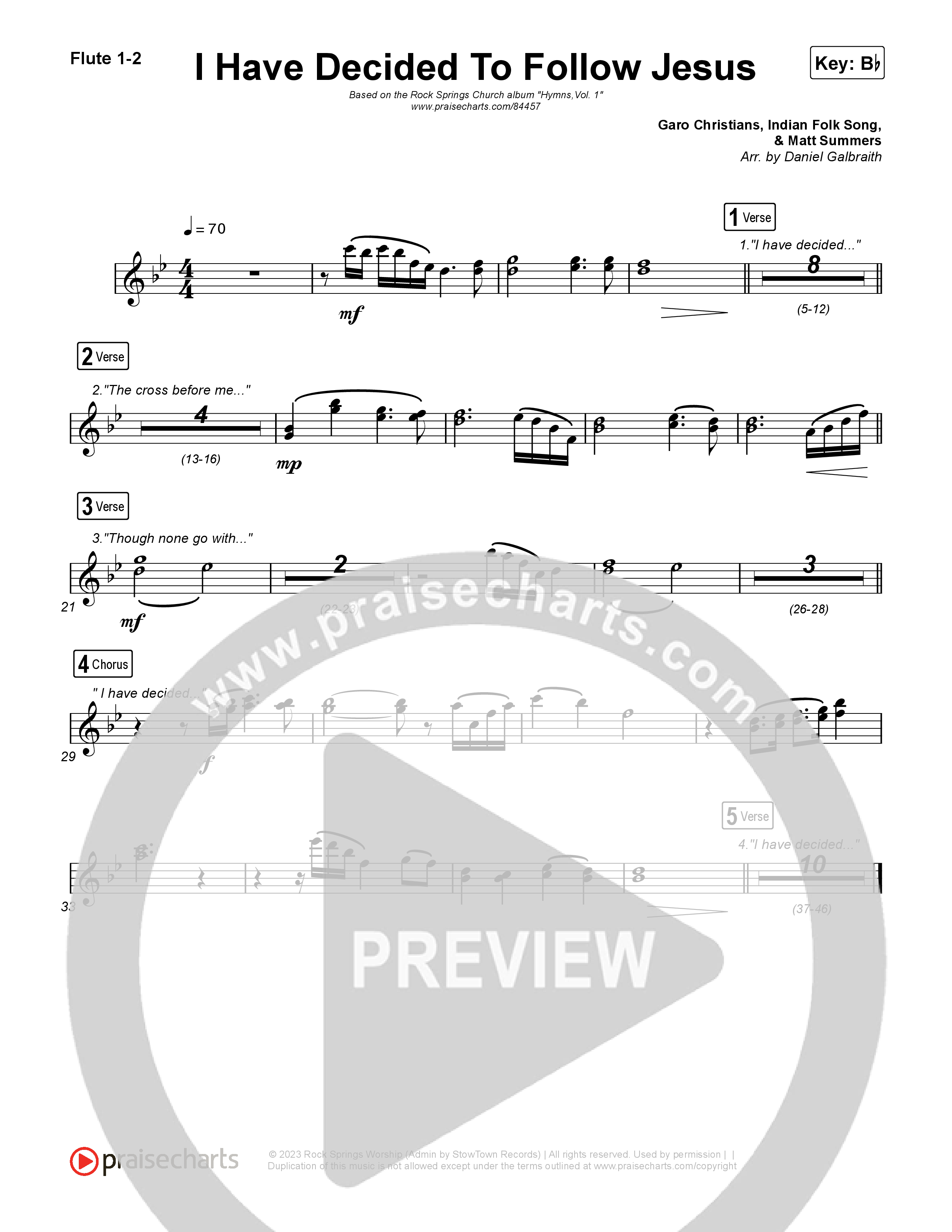 I Have Decided To Follow Jesus Wind Pack (Rock Springs Worship / Arr. Matt Summers)