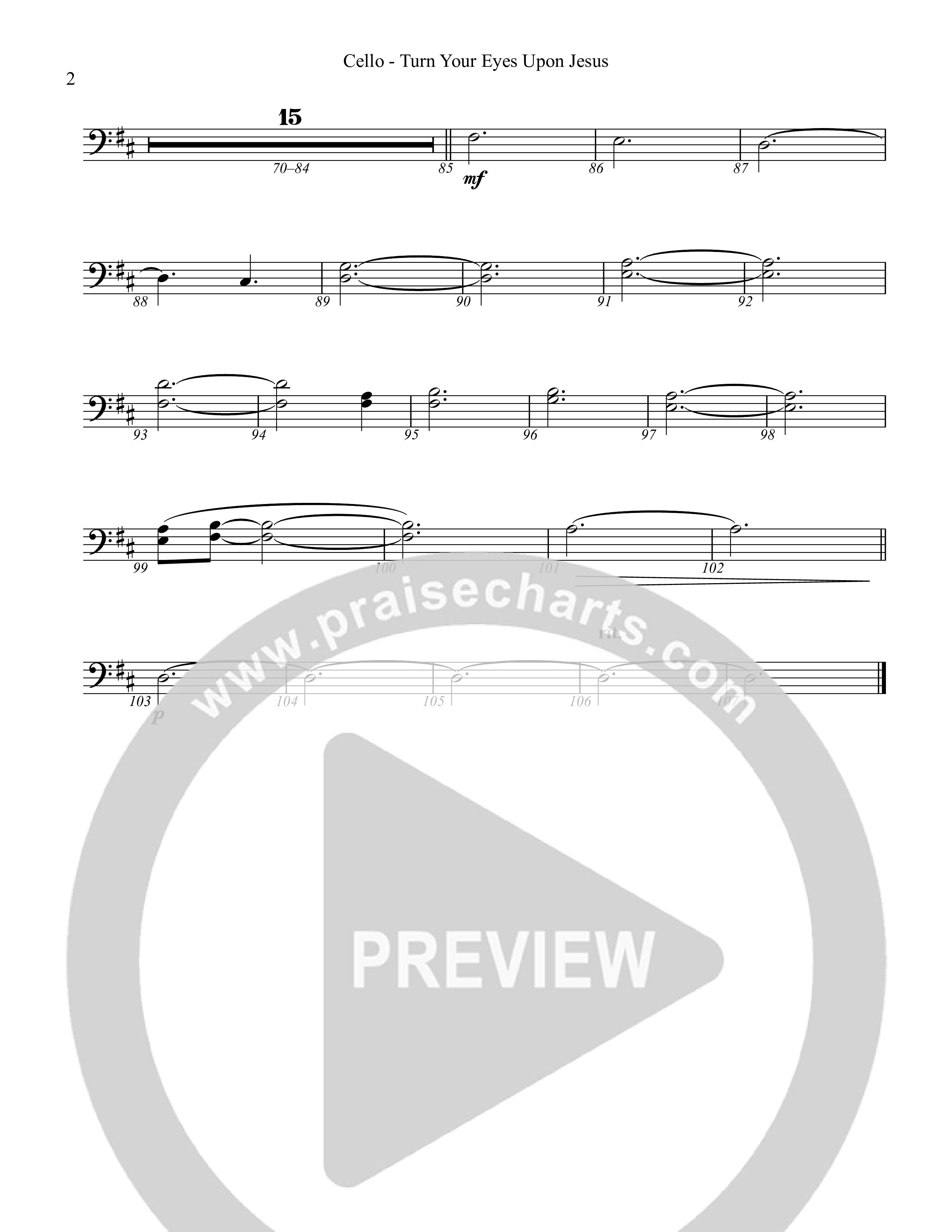 Turn Your Eyes Upon Jesus Cello (Rock Springs Worship / Arr. Matt Summers / Arr. Amber Balltzglier)