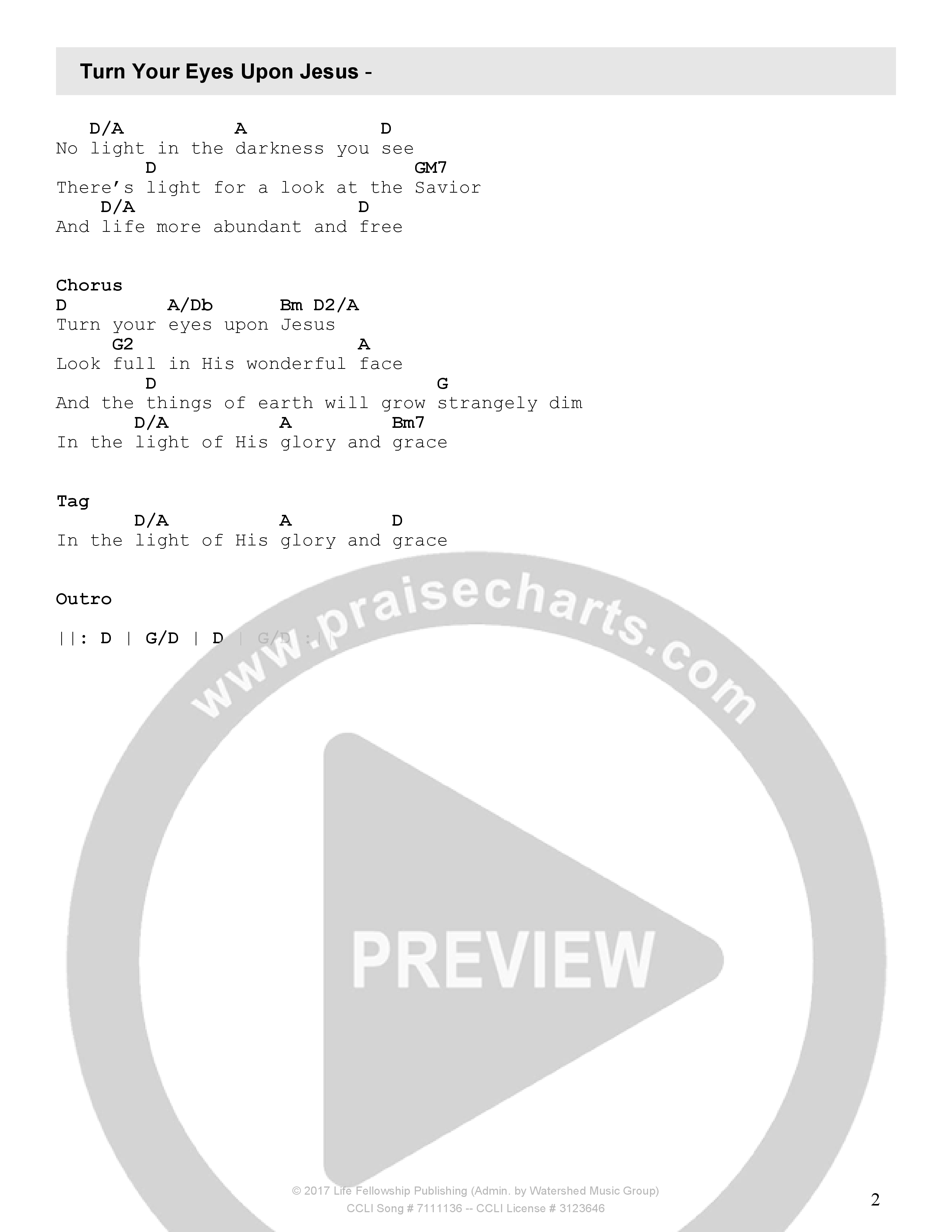 Turn Your Eyes Upon Jesus Chord Chart (Rock Springs Worship / Arr. Matt Summers / Arr. Amber Balltzglier)