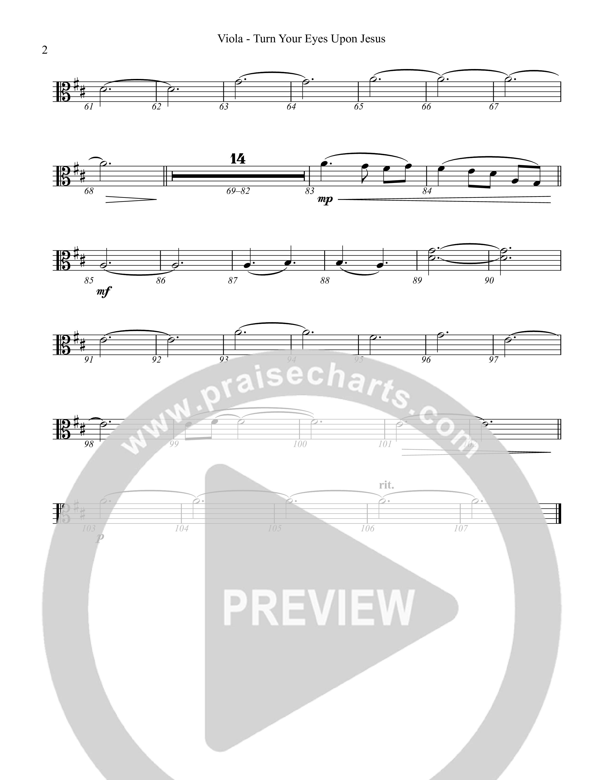 Turn Your Eyes Upon Jesus Viola (Rock Springs Worship / Arr. Matt Summers / Arr. Amber Balltzglier)