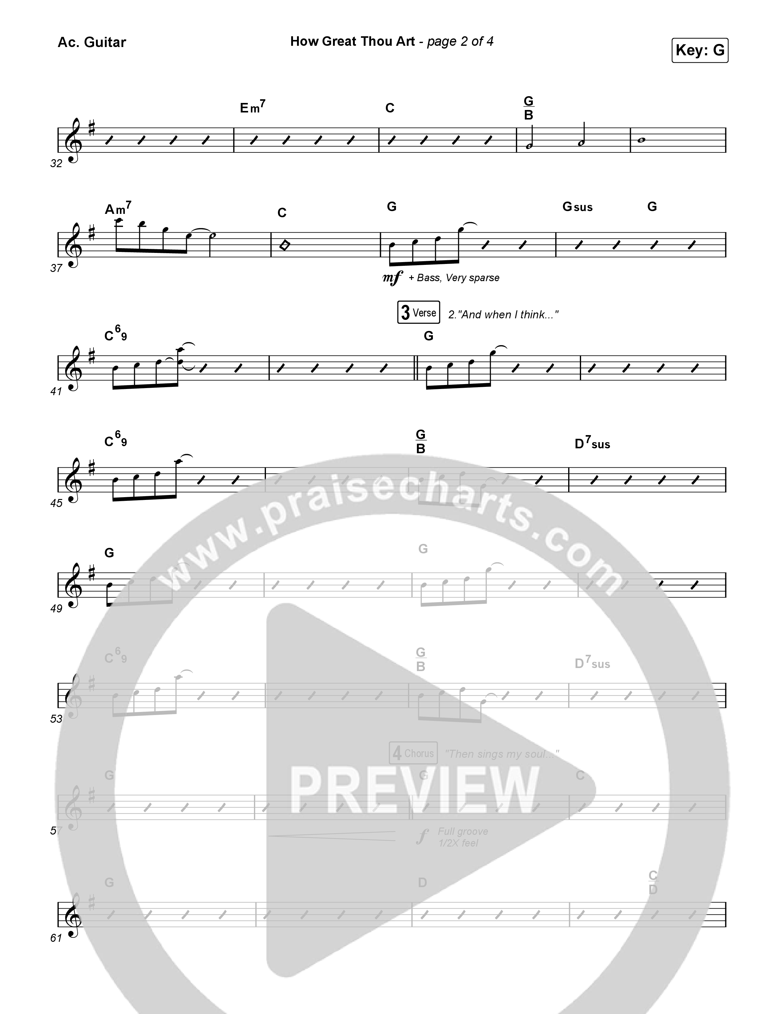 How Great Thou Art Acoustic Guitar (Rock Springs Worship / Arr. Matt Summers / Arr. Amber Balltzglier)