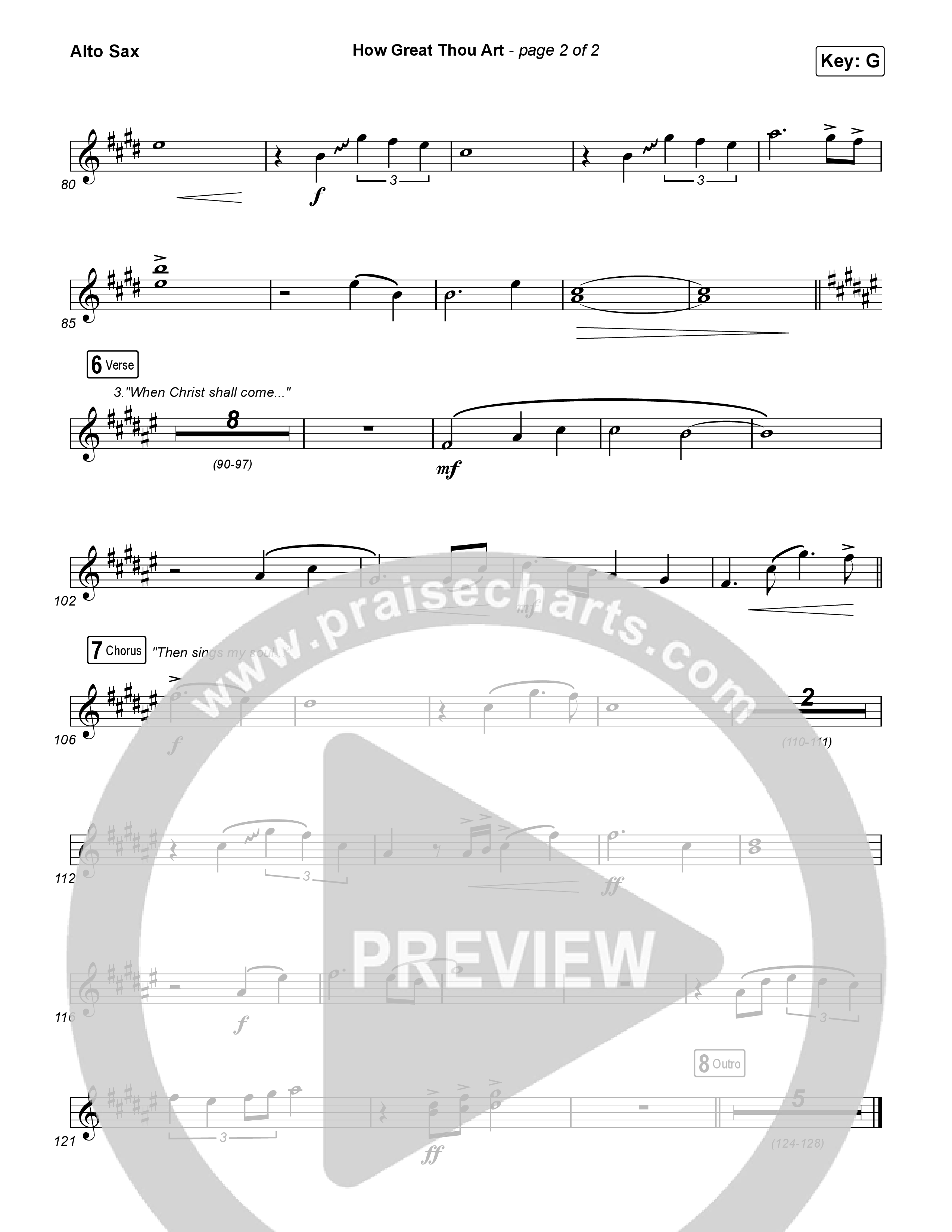 How Great Thou Art Alto Sax (Rock Springs Worship / Arr. Matt Summers / Arr. Amber Balltzglier)