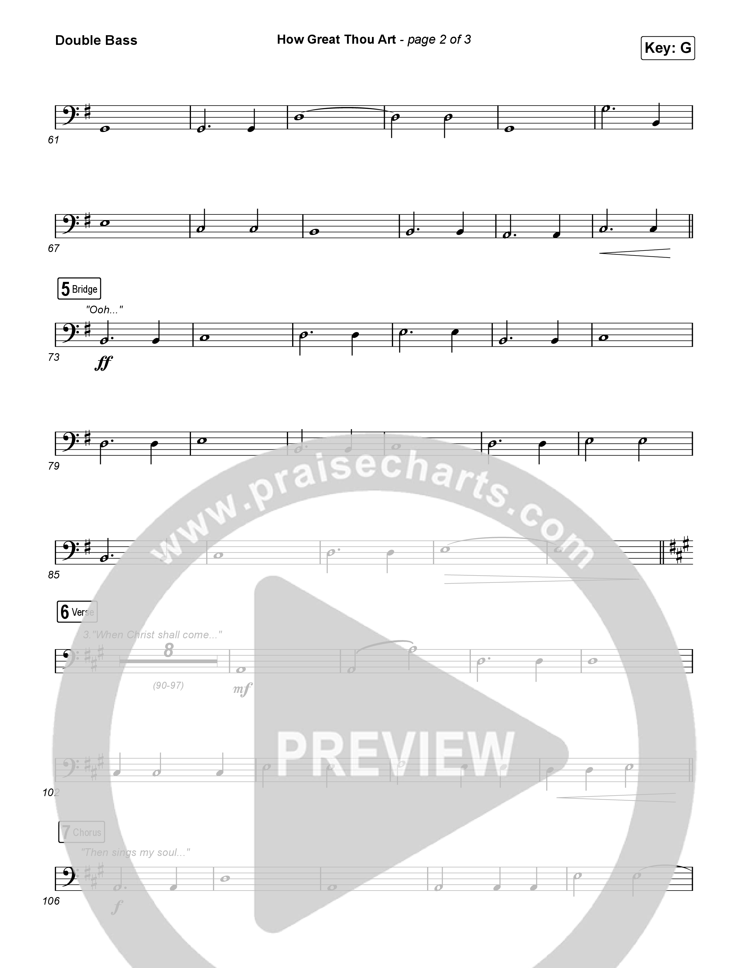 How Great Thou Art String Bass (Rock Springs Worship / Arr. Matt Summers / Arr. Amber Balltzglier)