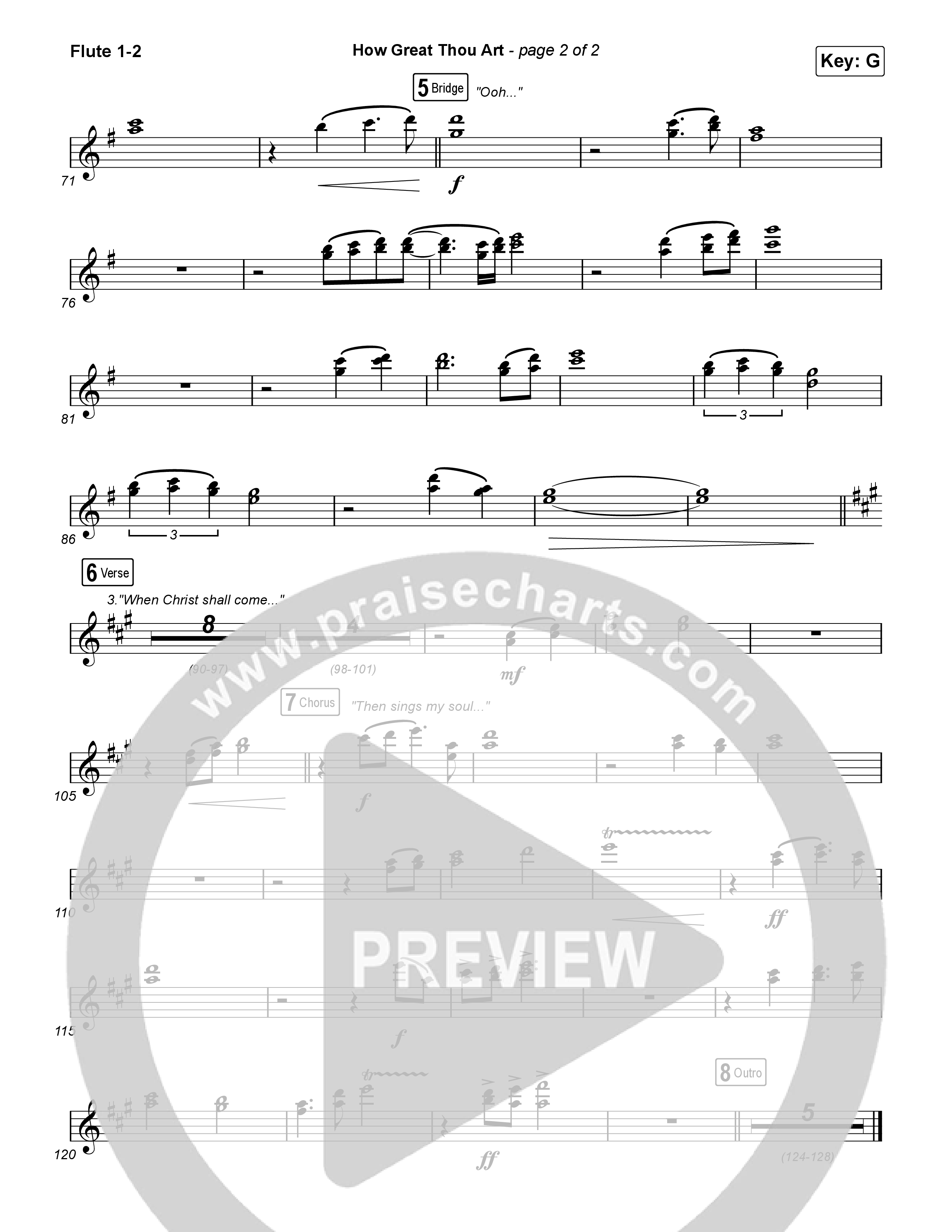 How Great Thou Art Flute 1,2 (Rock Springs Worship / Arr. Matt Summers / Arr. Amber Balltzglier)