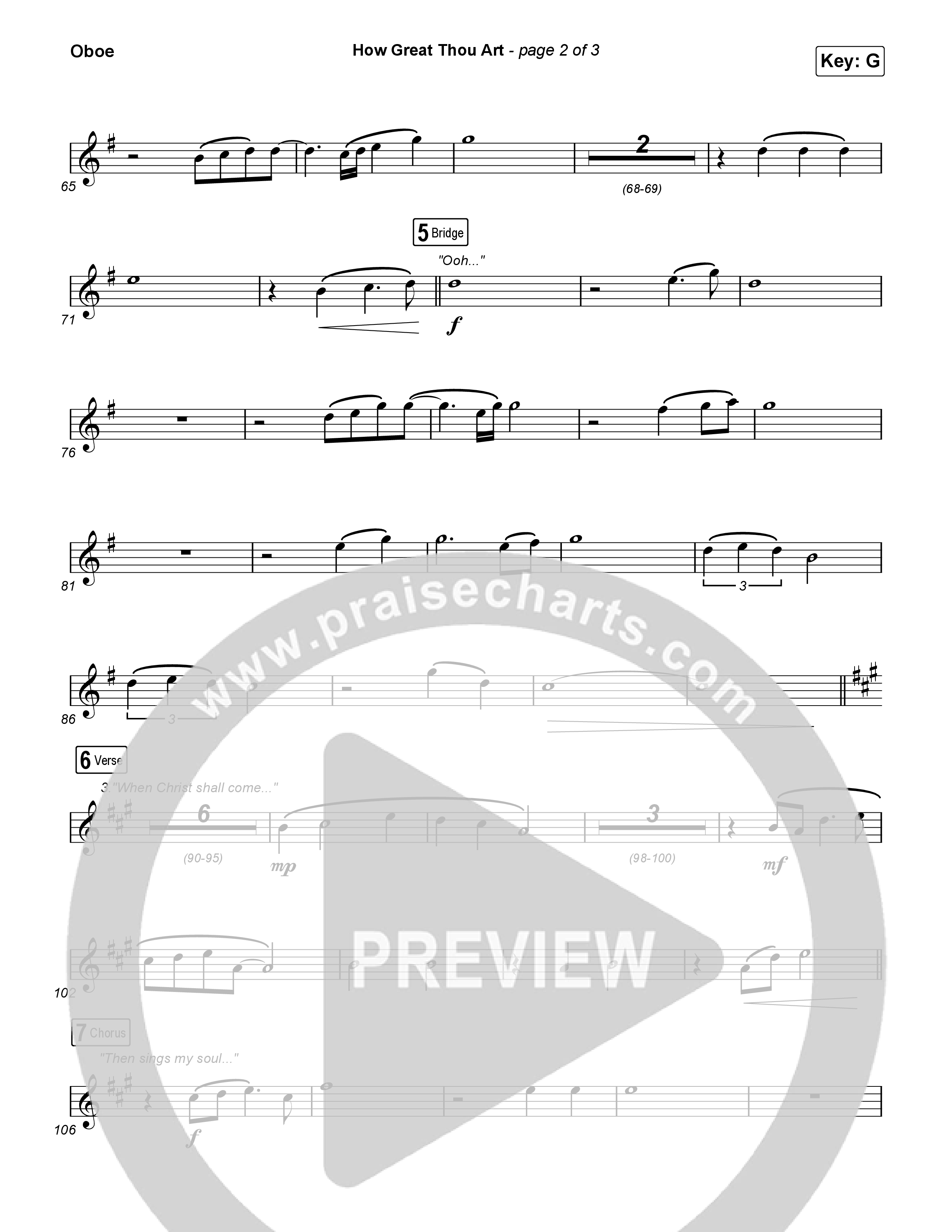 How Great Thou Art Oboe (Rock Springs Worship / Arr. Matt Summers / Arr. Amber Balltzglier)