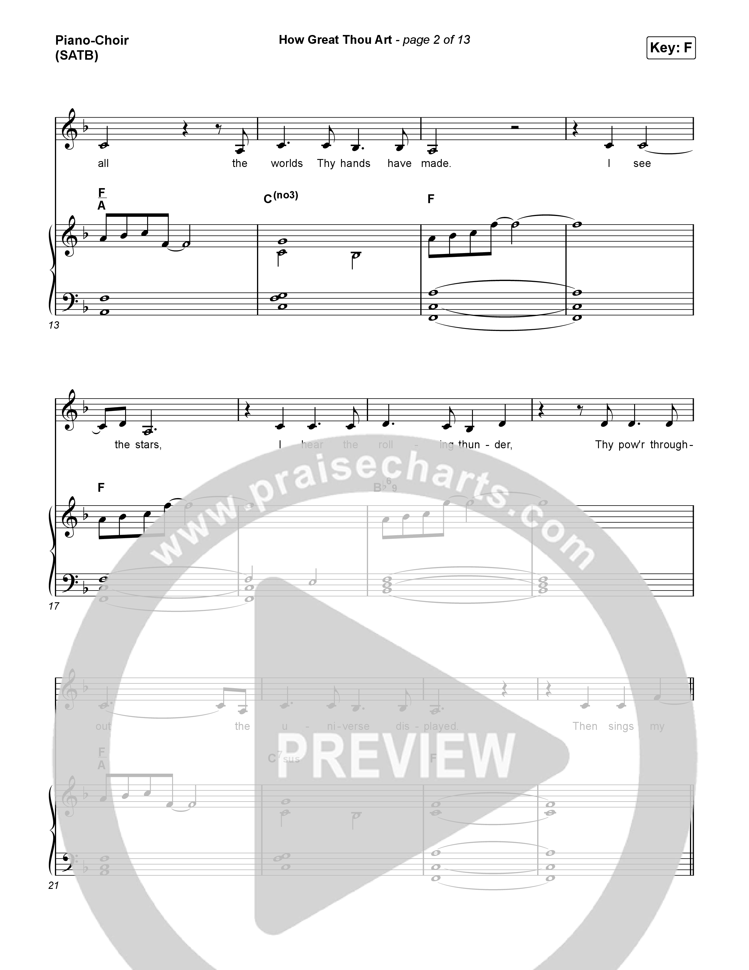 How Great Thou Art Piano/Vocal (SATB) (Rock Springs Worship / Arr. Matt Summers / Arr. Amber Balltzglier)
