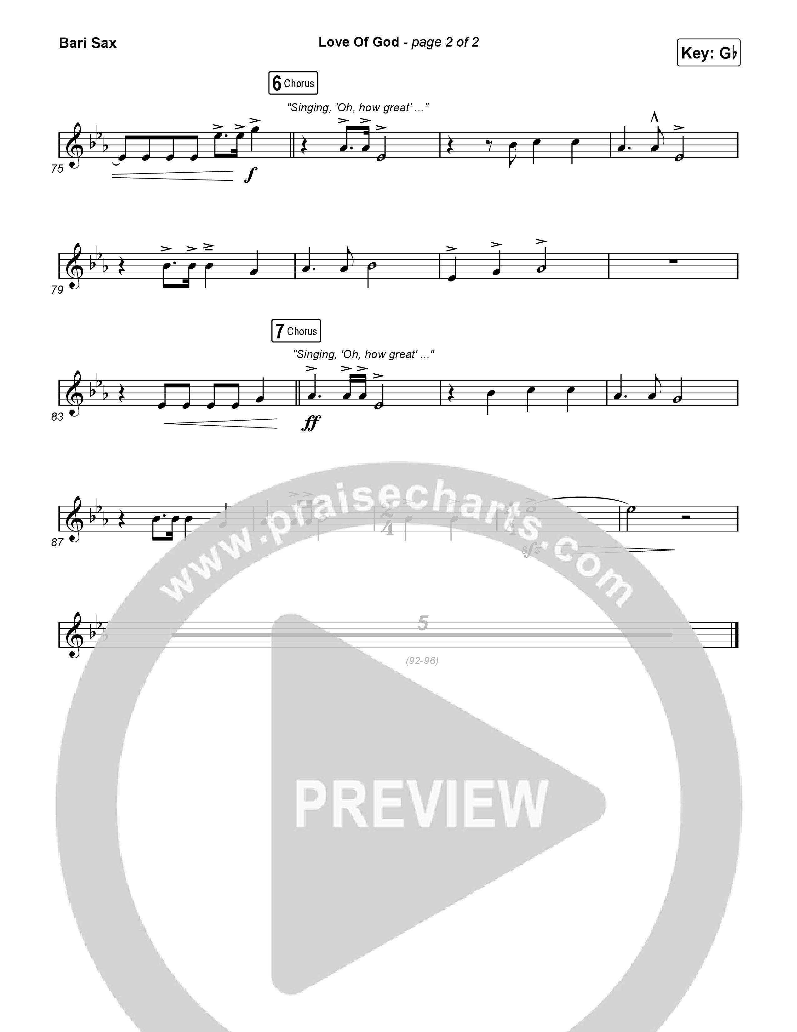 Love Of God Bari Sax (Brandon Lake / Phil Wickham)