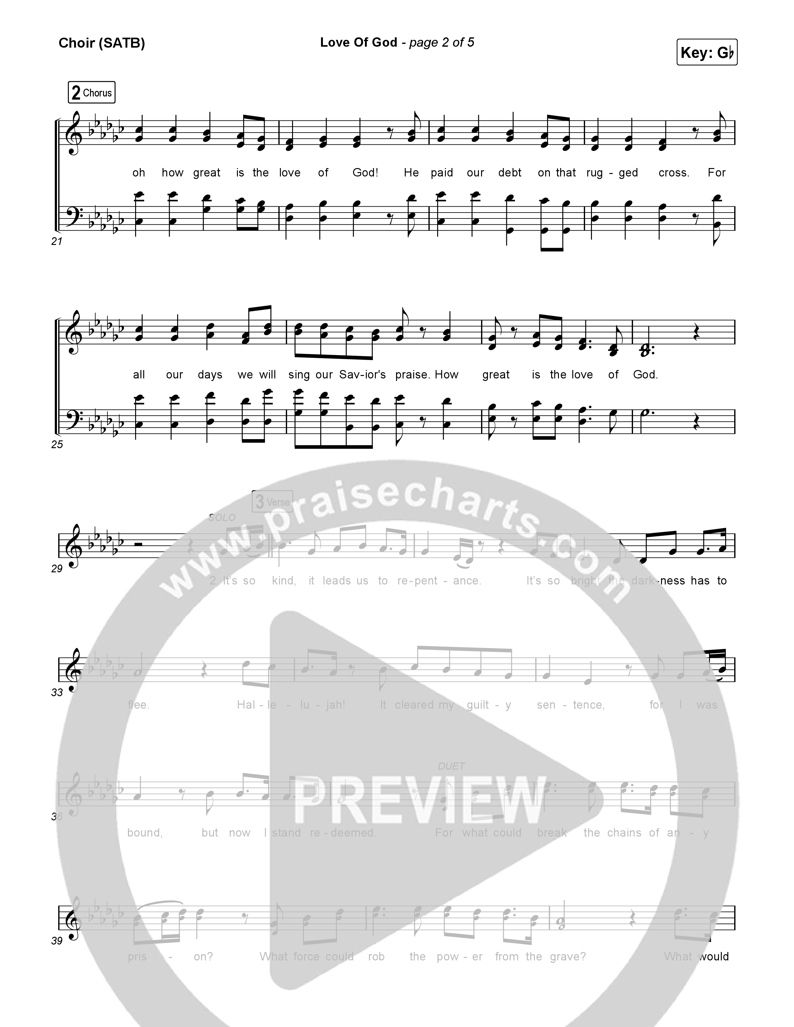 Love Of God Choir Sheet (SATB) (Brandon Lake / Phil Wickham)