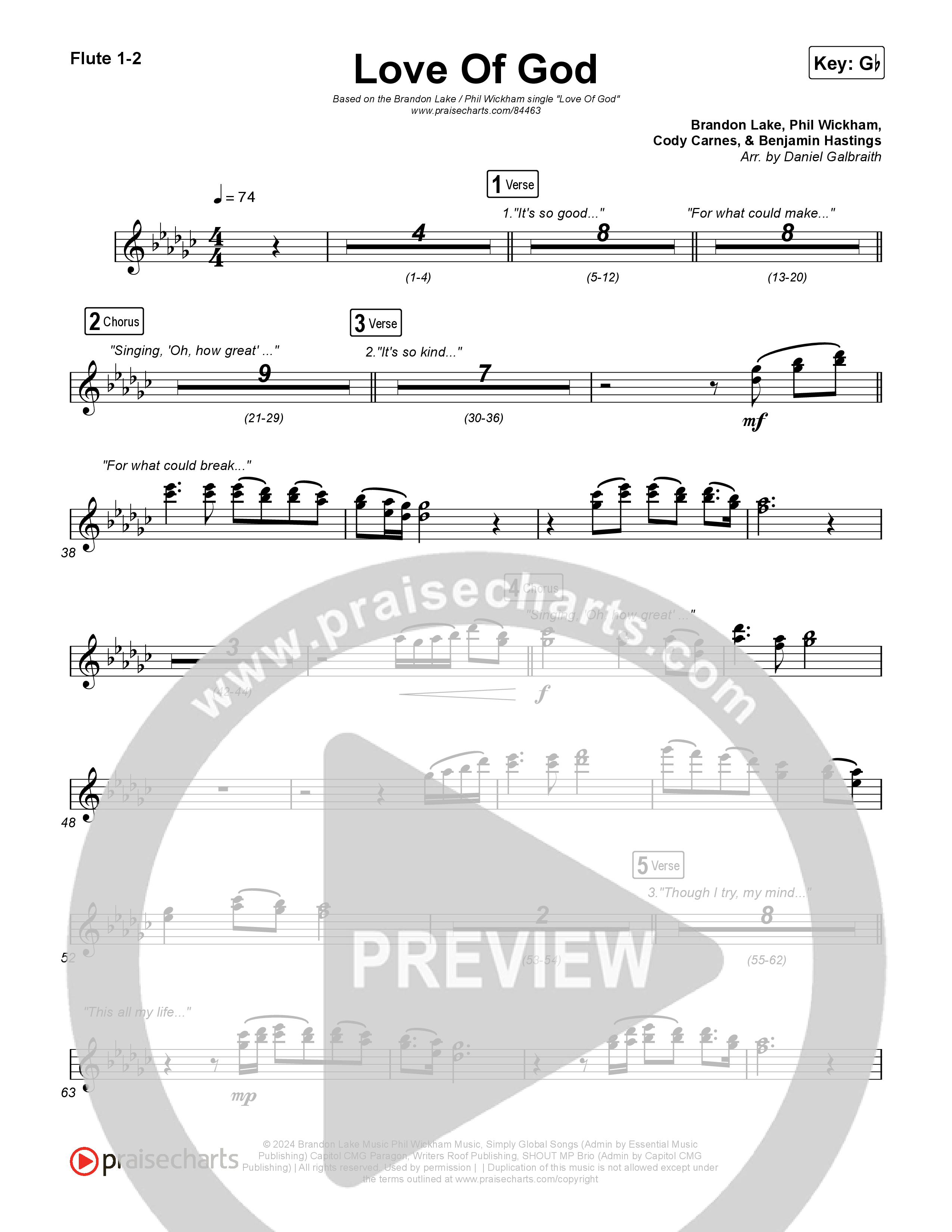 Love Of God Flute 1,2 (Brandon Lake / Phil Wickham)