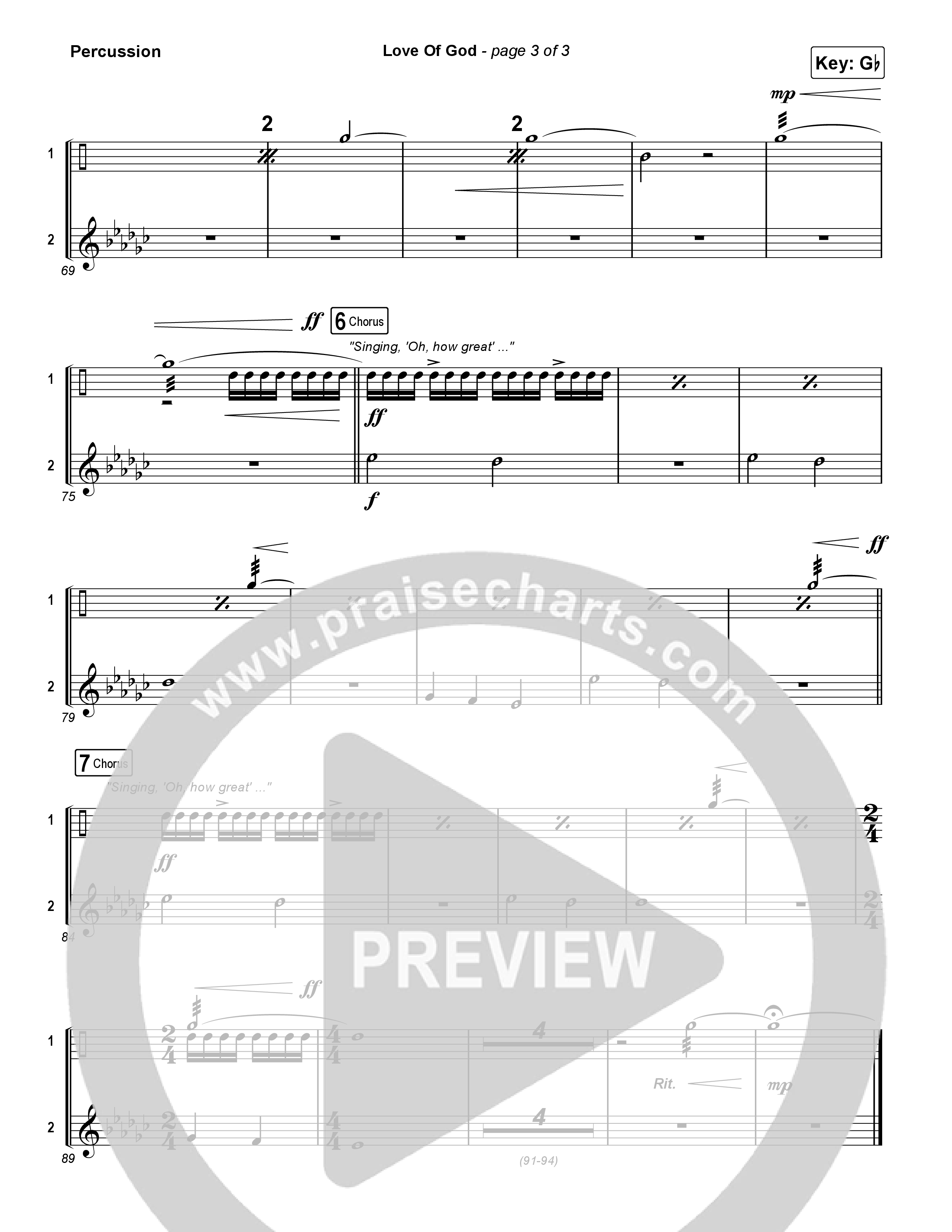 Love Of God Percussion (Brandon Lake / Phil Wickham)