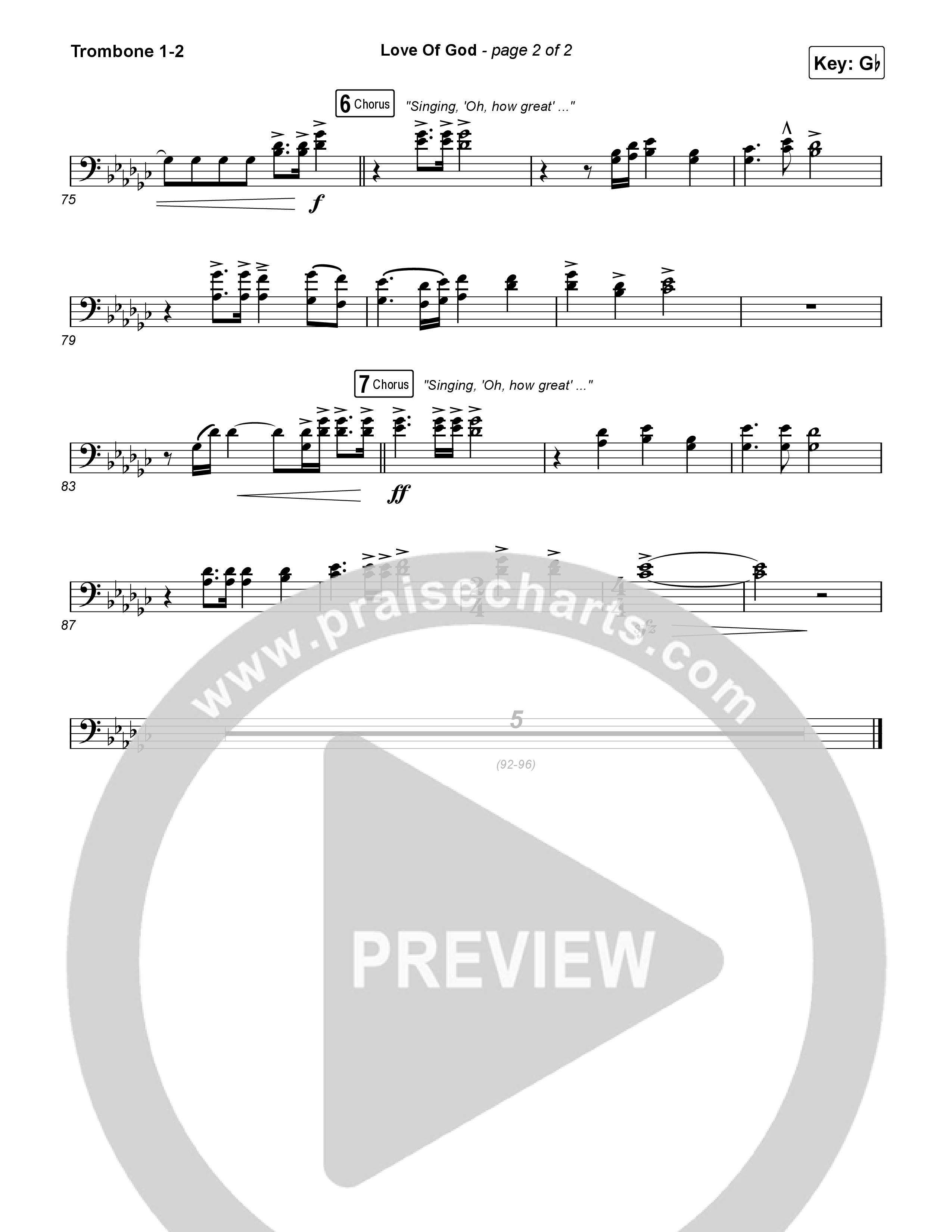 Love Of God Trombone 1,2 (Brandon Lake / Phil Wickham)