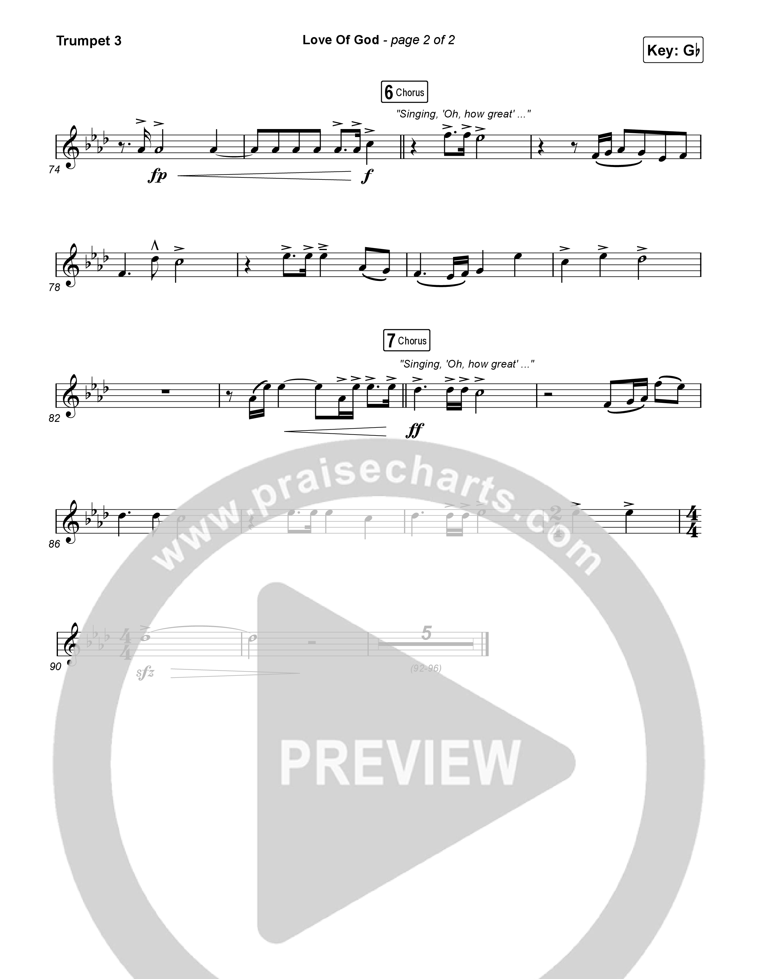 Love Of God Trumpet 3 (Brandon Lake / Phil Wickham)