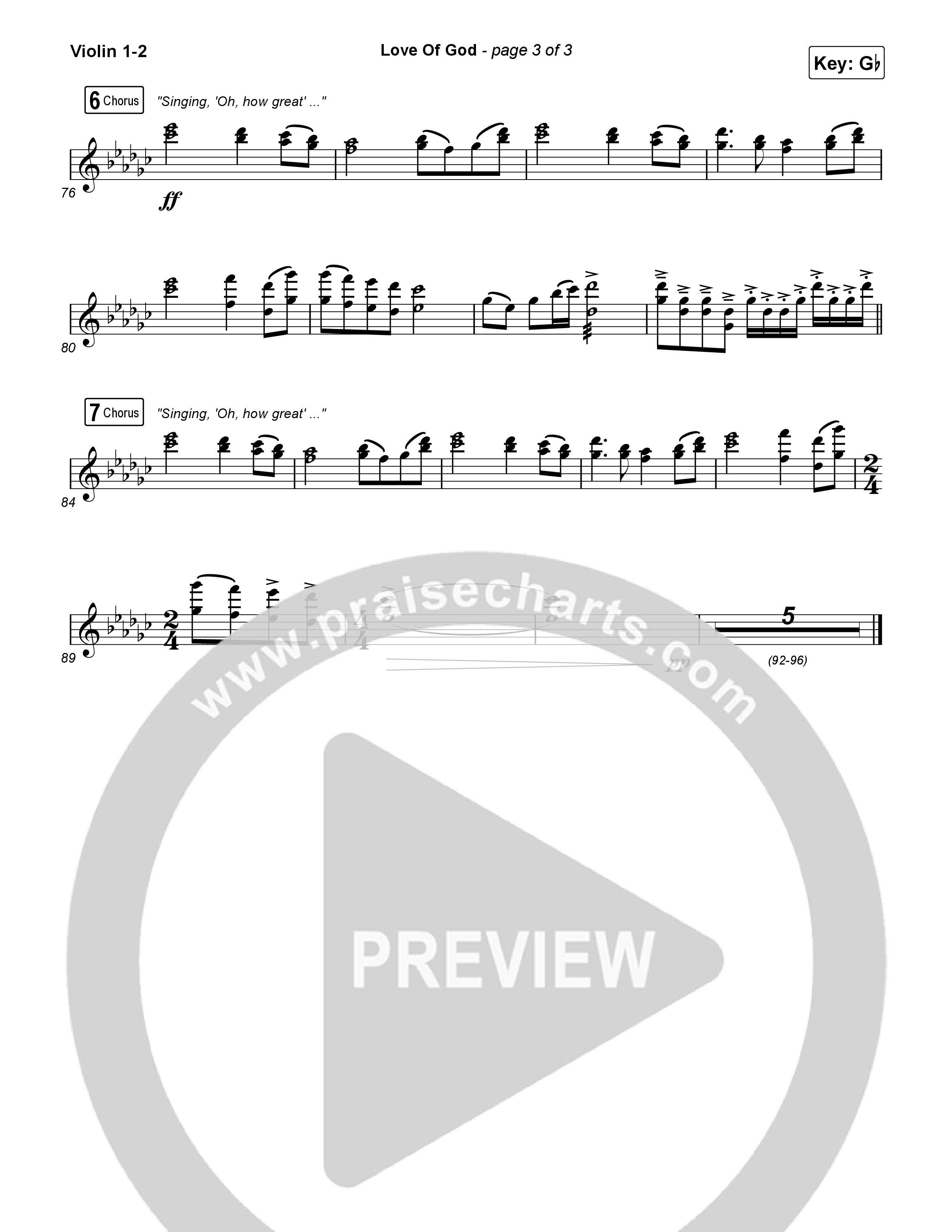 Love Of God Violin 1,2 (Brandon Lake / Phil Wickham)