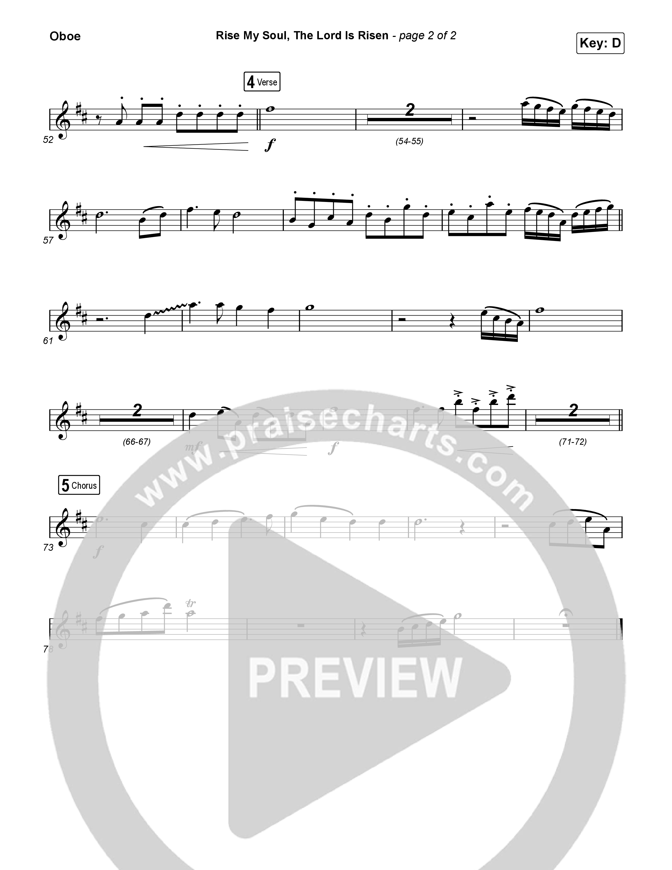 Rise My Soul The Lord Is Risen Oboe (Matt Papa / Matt Boswell / Keith & Kristyn Getty)