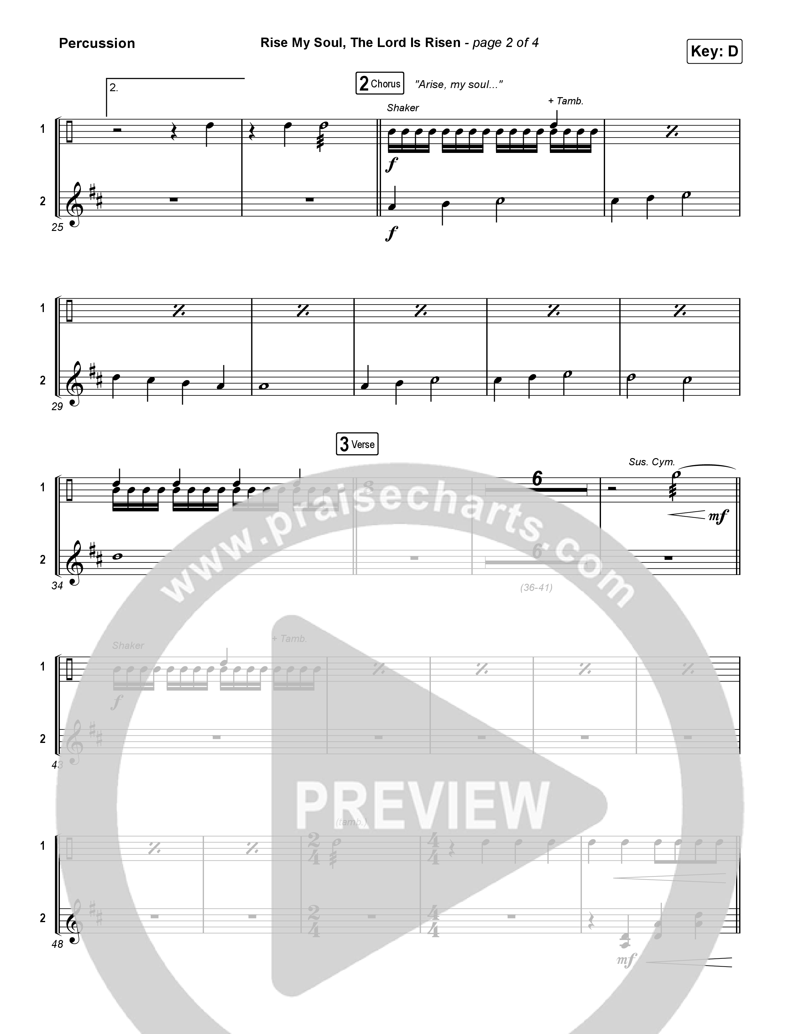 Rise My Soul The Lord Is Risen Percussion (Matt Papa / Matt Boswell / Keith & Kristyn Getty)