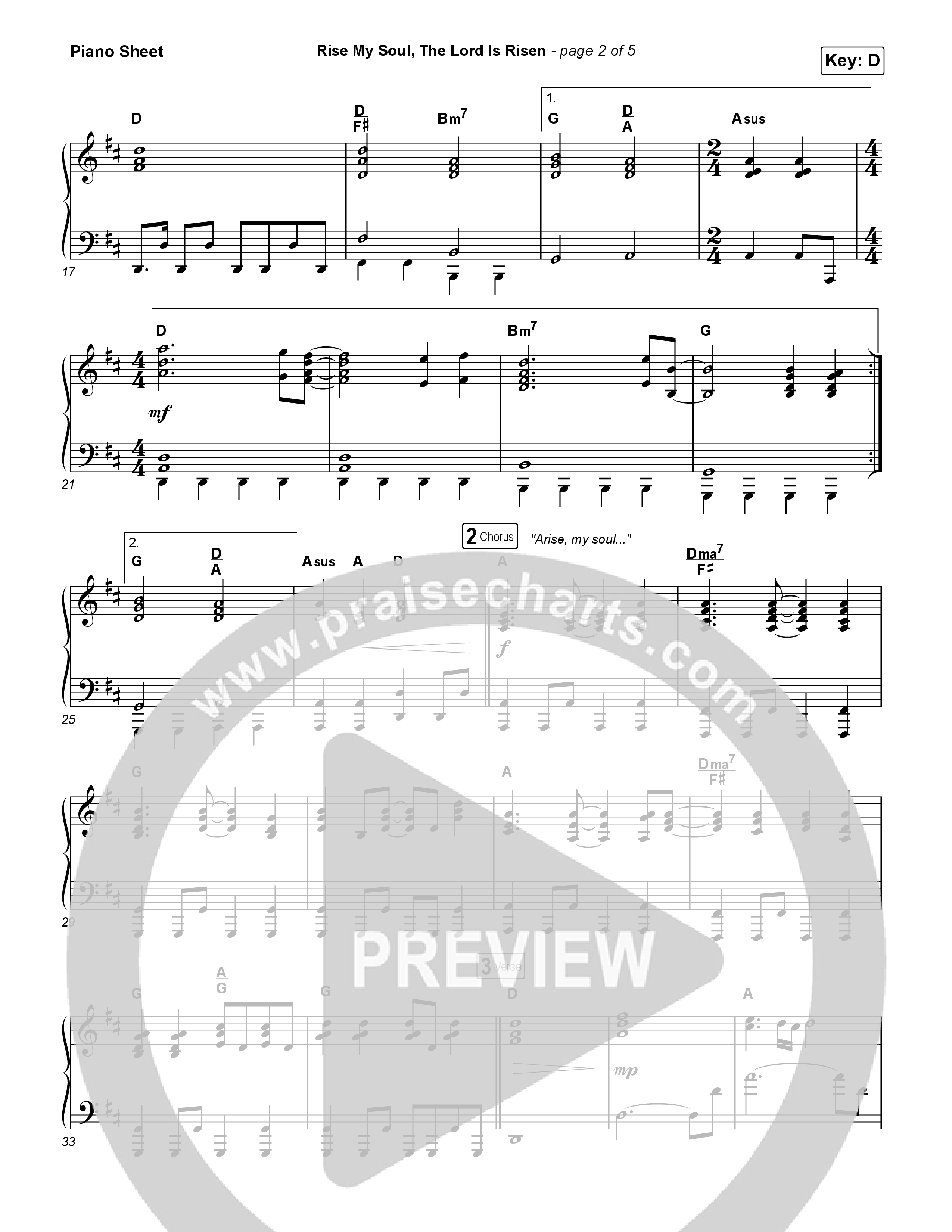 Rise My Soul The Lord Is Risen Piano Sheet (Matt Papa / Matt Boswell / Keith & Kristyn Getty)