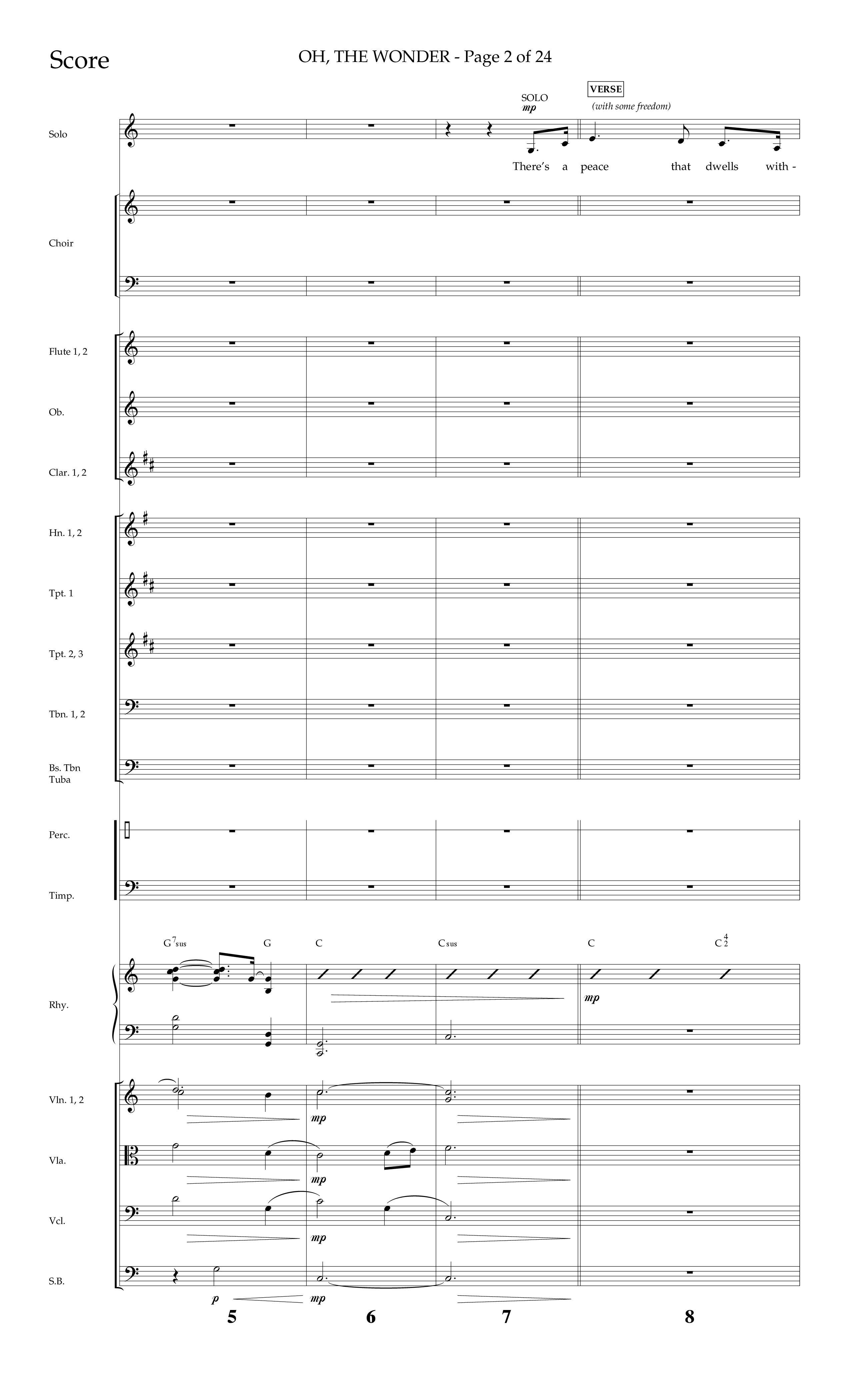 Oh The Wonder (Choral Anthem SATB) Conductor's Score (Lifeway Choral / Arr. Travis Cottrell / Orch. Danny Mitchell)