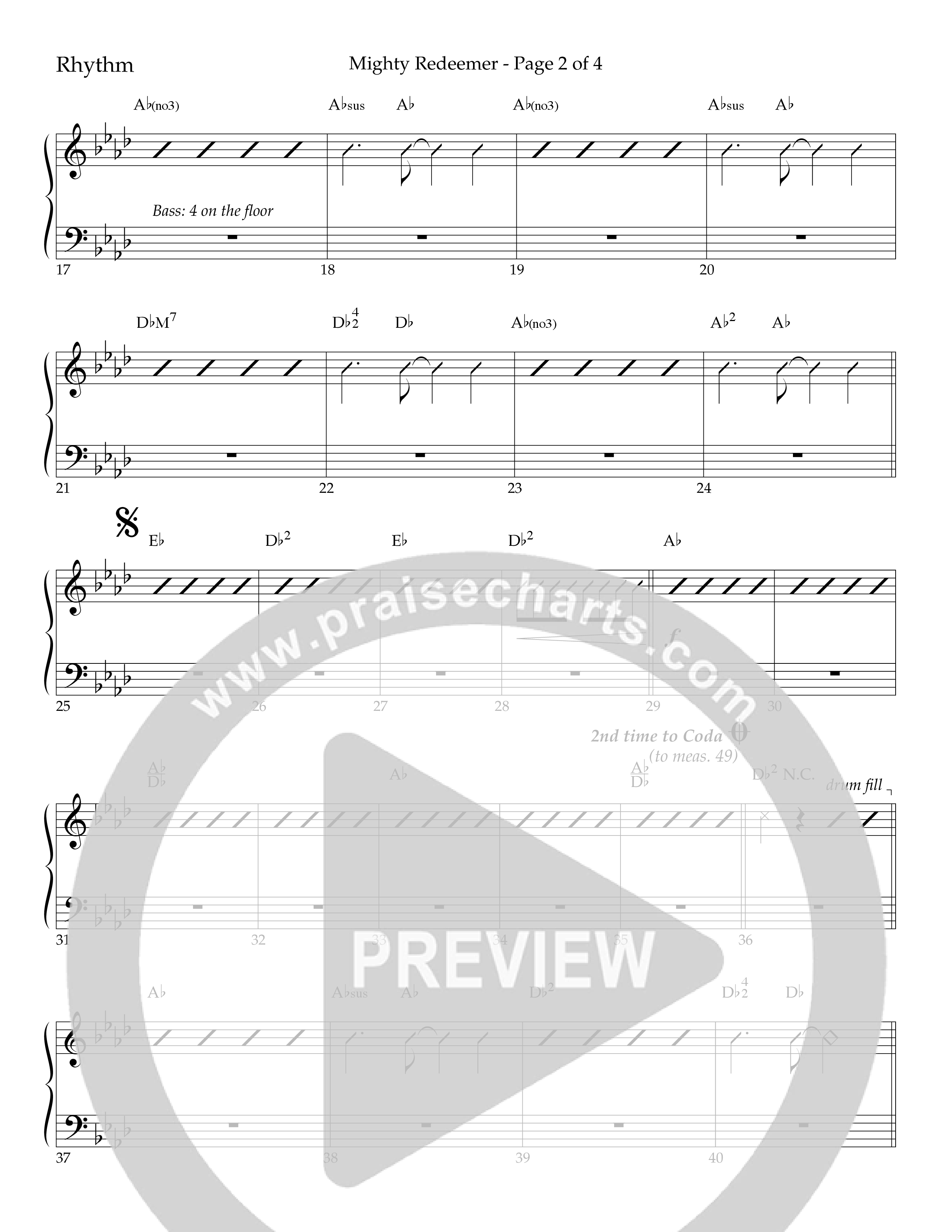 Mighty Redeemer (Choral Anthem SATB) Lead Melody & Rhythm (Lifeway Choral / Arr. Ken Barker / Orch. Ric Domenico)