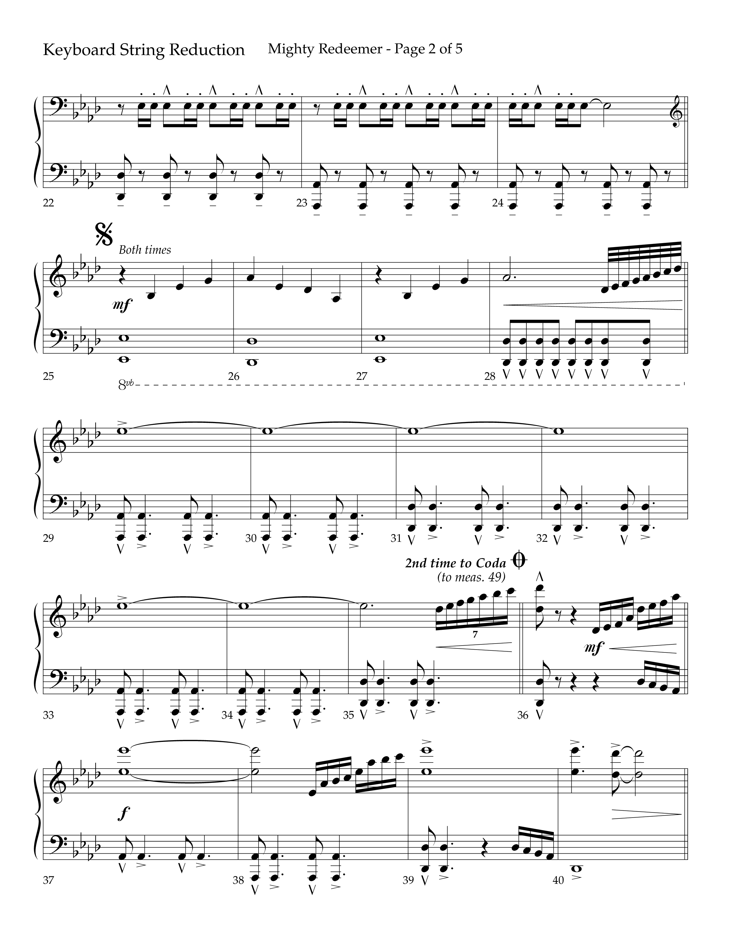 Mighty Redeemer (Choral Anthem SATB) String Reduction (Lifeway Choral / Arr. Ken Barker / Orch. Ric Domenico)