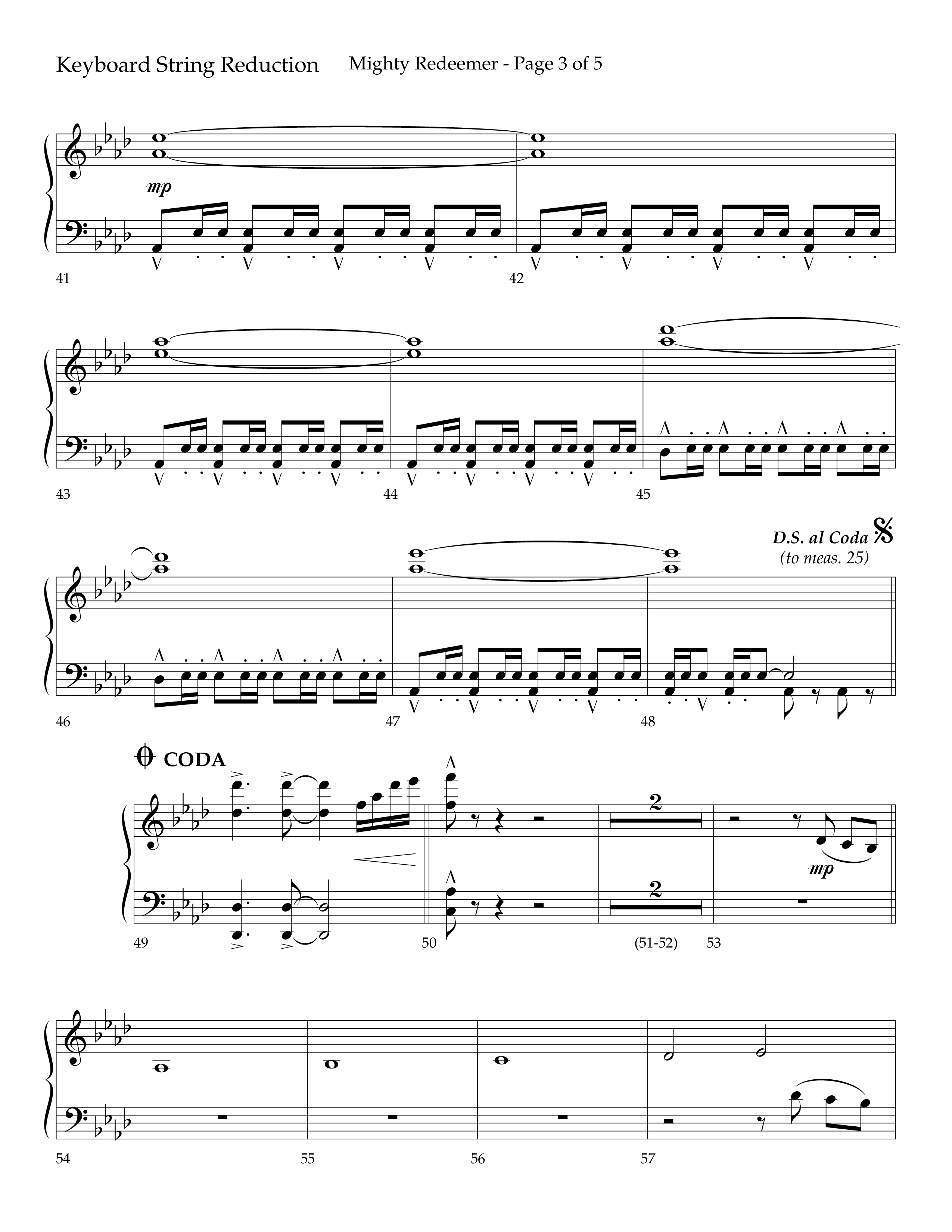 Mighty Redeemer (Choral Anthem SATB) String Reduction (Lifeway Choral / Arr. Ken Barker / Orch. Ric Domenico)