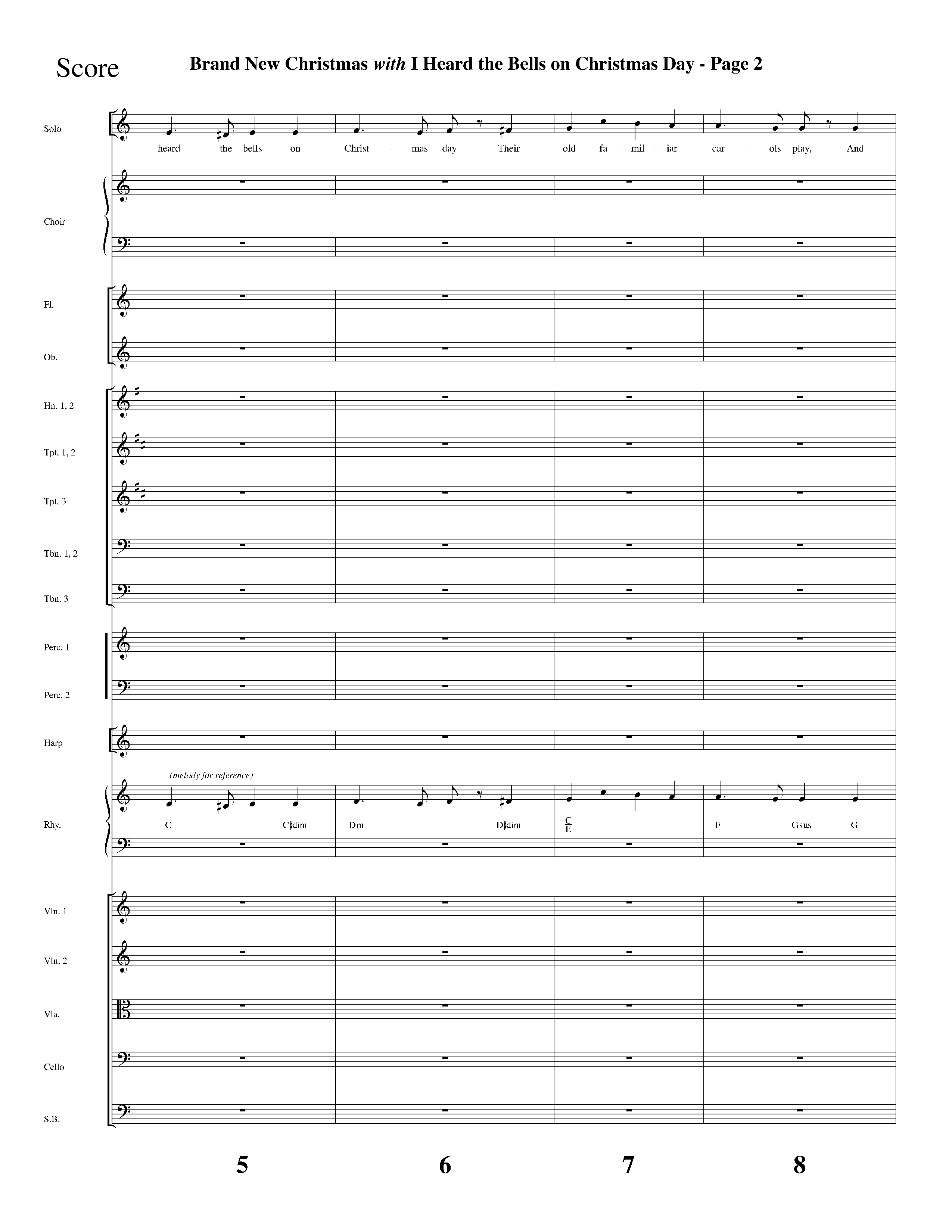 Brand New Christmas (Choral Anthem SATB) Orchestration (Lifeway Choral / Arr. Dave Williamson)