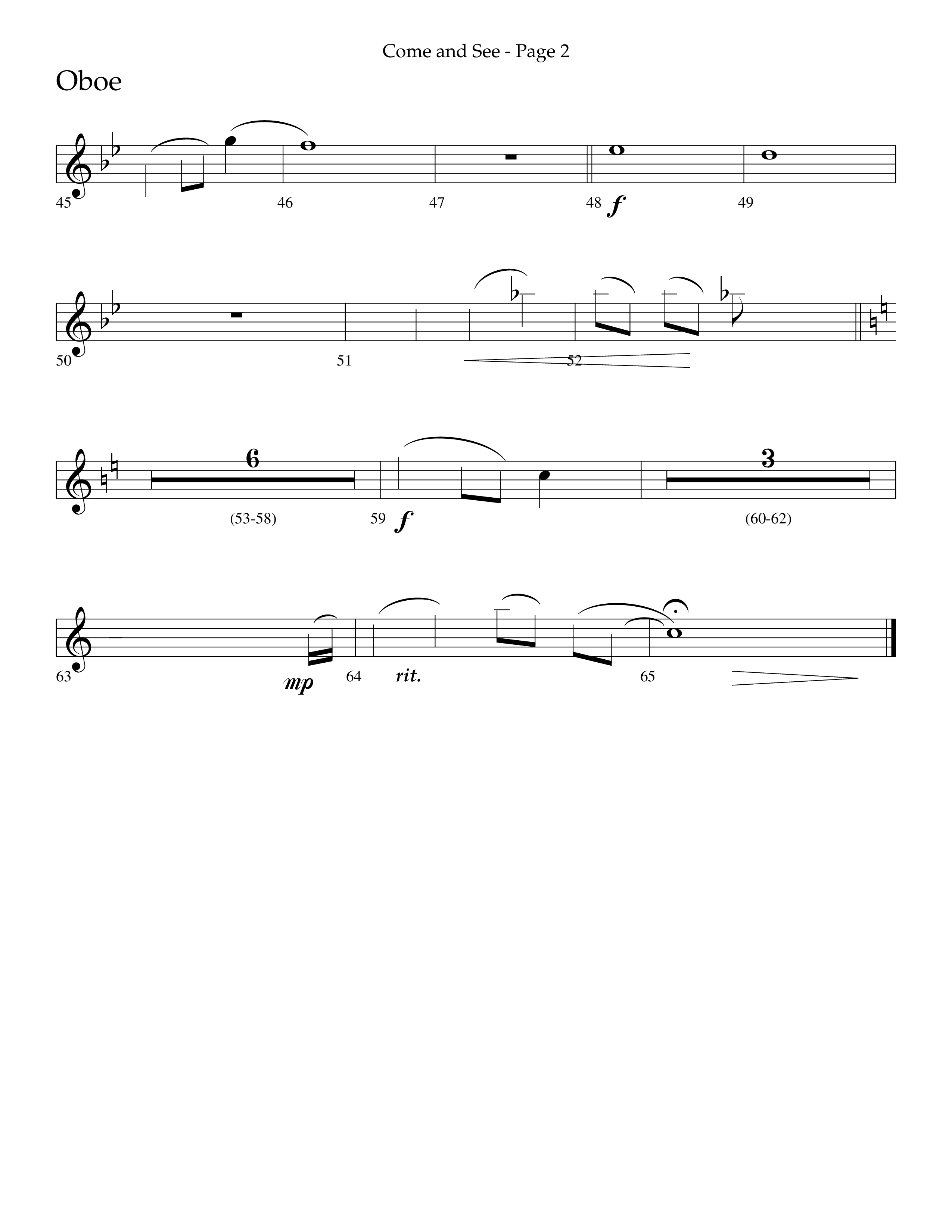 Brand New Christmas (Choral Anthem SATB) Oboe (Lifeway Choral / Arr. Dave Williamson)