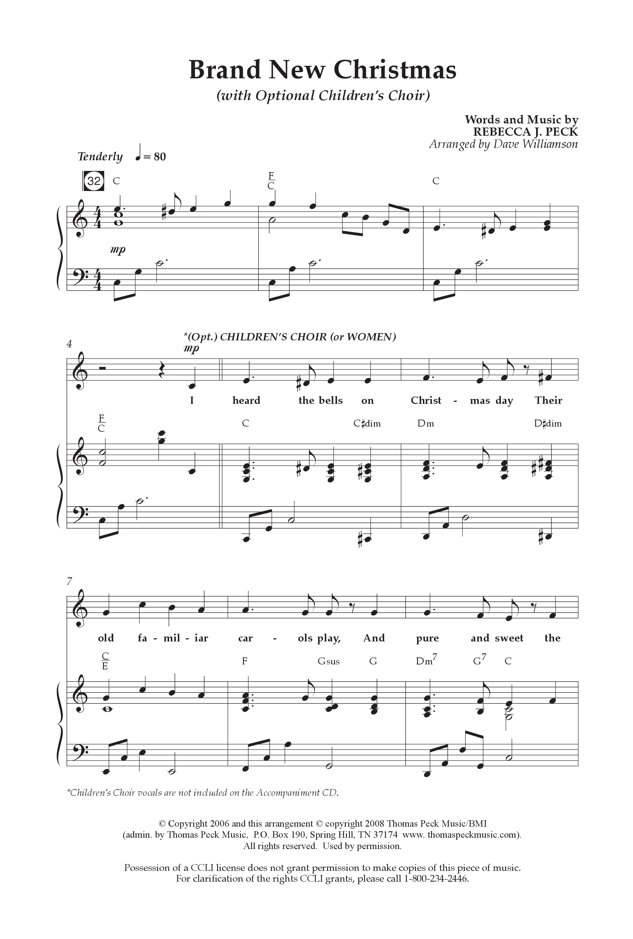 Brand New Christmas (Choral Anthem SATB) Anthem (SATB/Piano) (Lifeway Choral / Arr. Dave Williamson)
