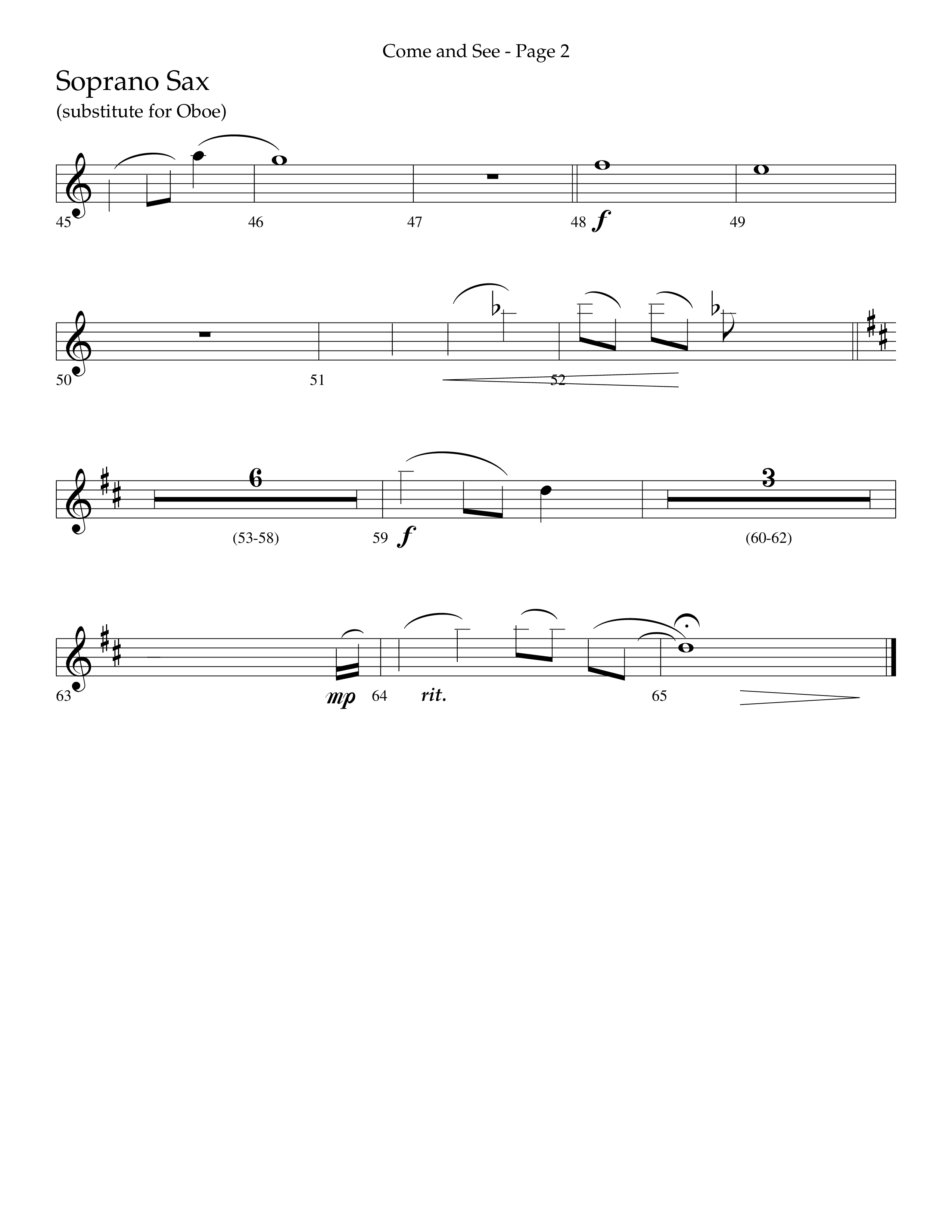 Brand New Christmas (Choral Anthem SATB) Soprano Sax (Lifeway Choral / Arr. Dave Williamson)