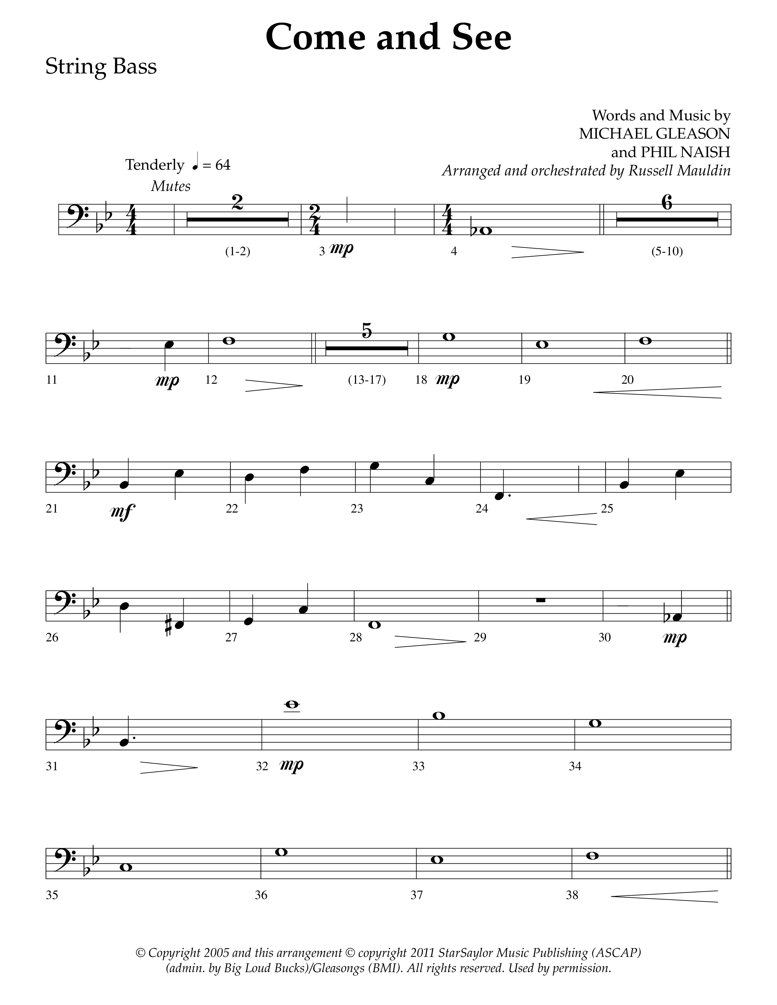 Brand New Christmas (Choral Anthem SATB) String Bass (Lifeway Choral / Arr. Dave Williamson)