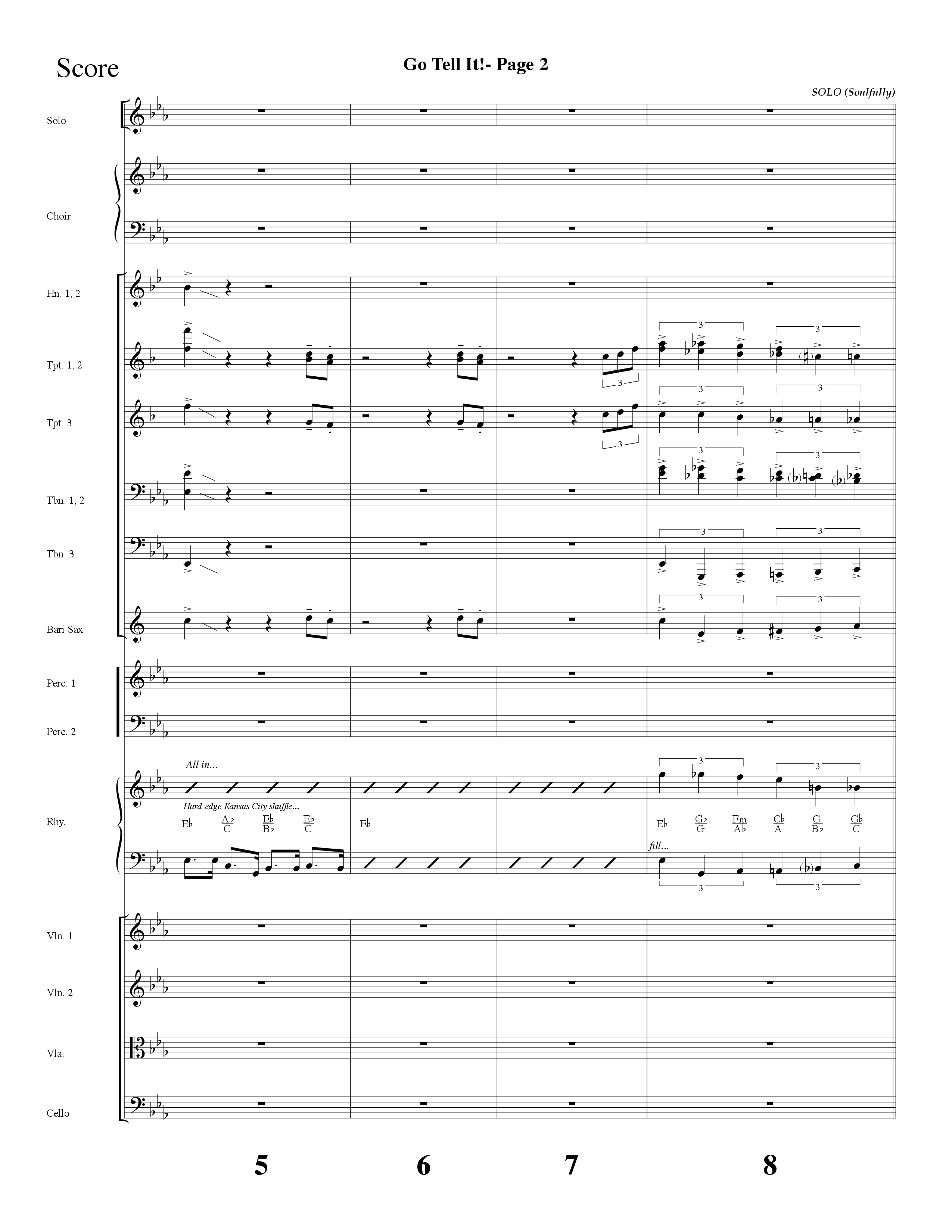 Go Tell It (with Go Tell It On The Mountain and Tell It) (Choral Anthem SATB) Orchestration (Lifeway Choral / Arr. Dave Williamson)