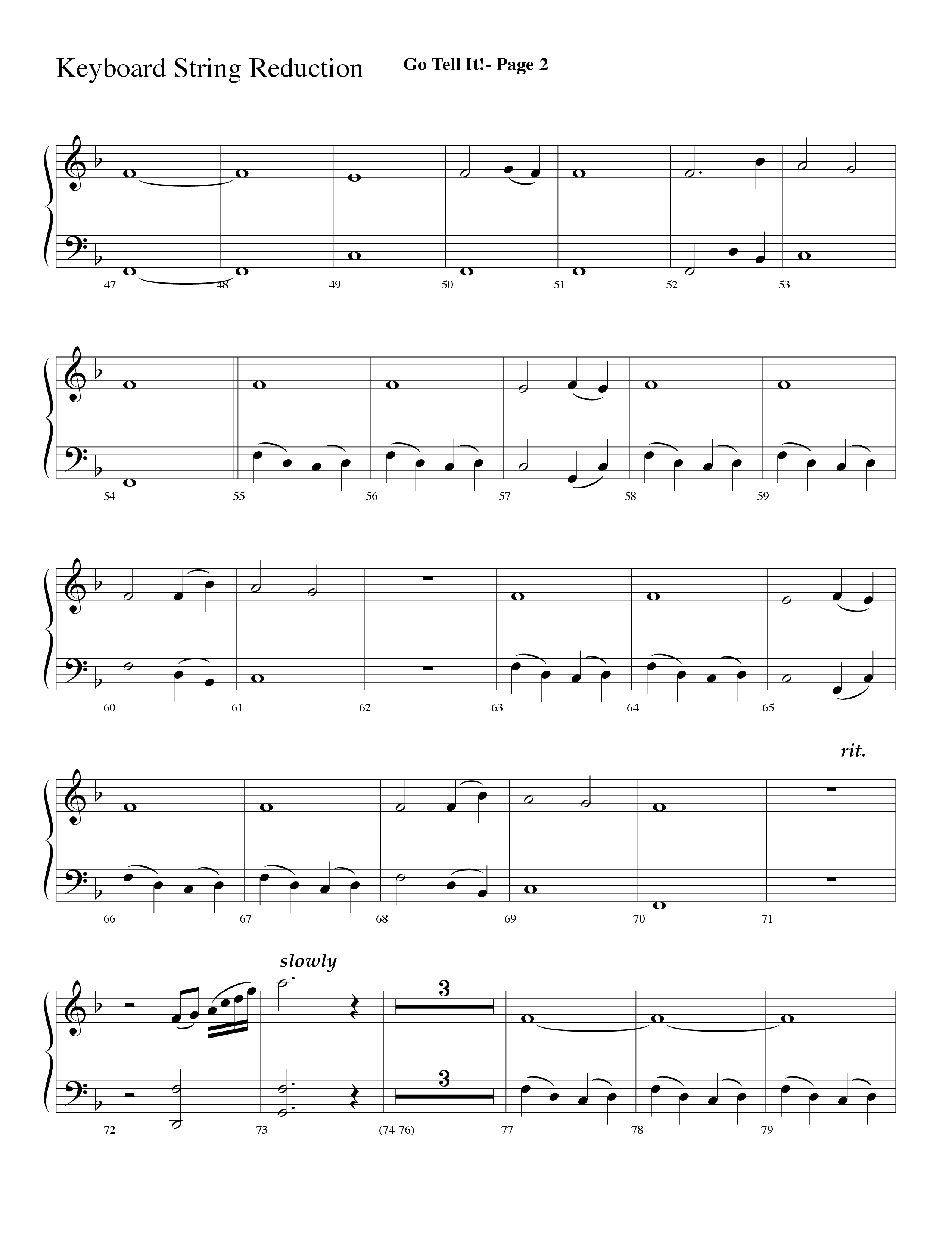 Go Tell It (with Go Tell It On The Mountain and Tell It) (Choral Anthem SATB) String Reduction (Lifeway Choral / Arr. Dave Williamson)