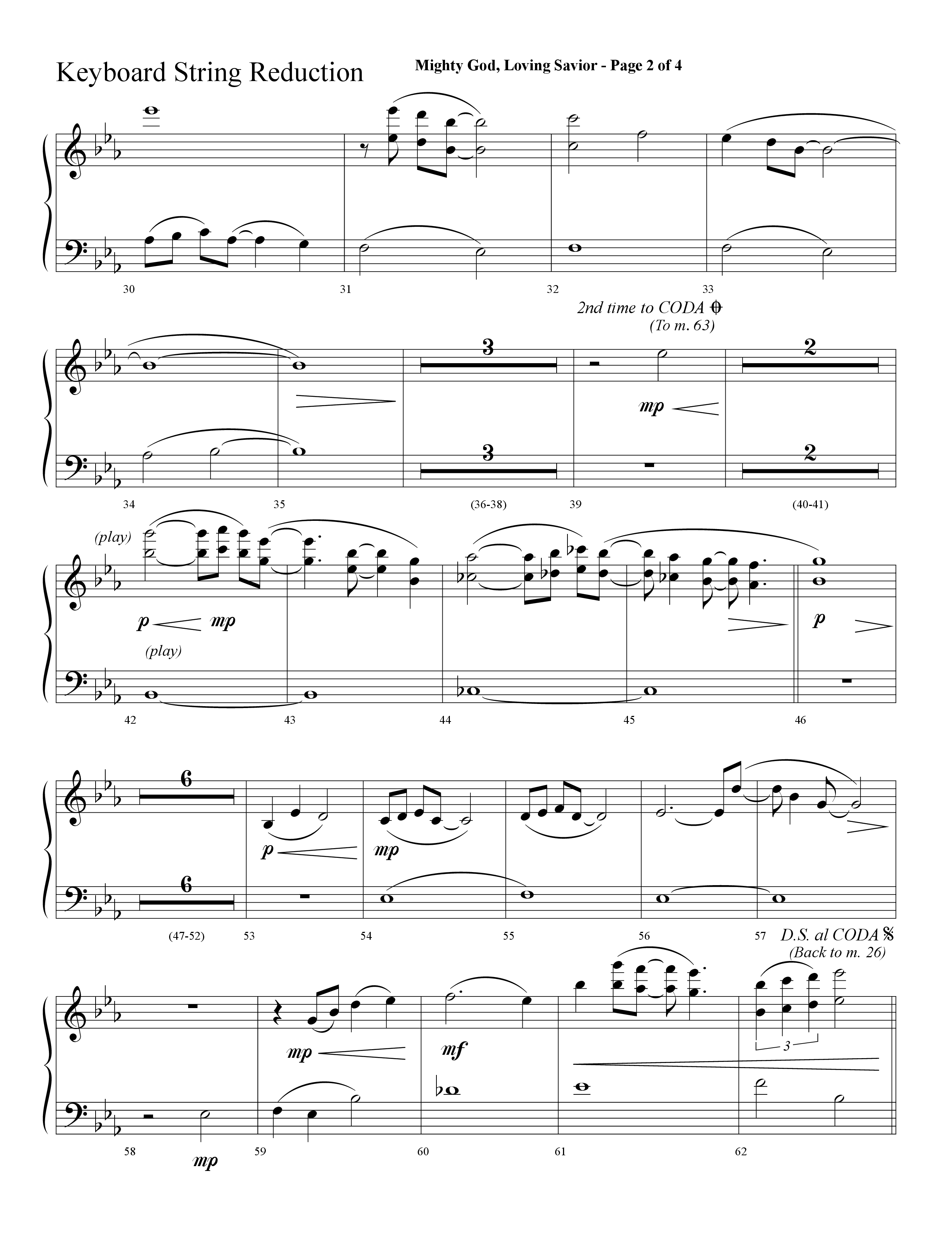 Mighty God Loving Savior (Choral Anthem SATB) String Reduction (Lifeway Choral / Arr. Cliff Duren)