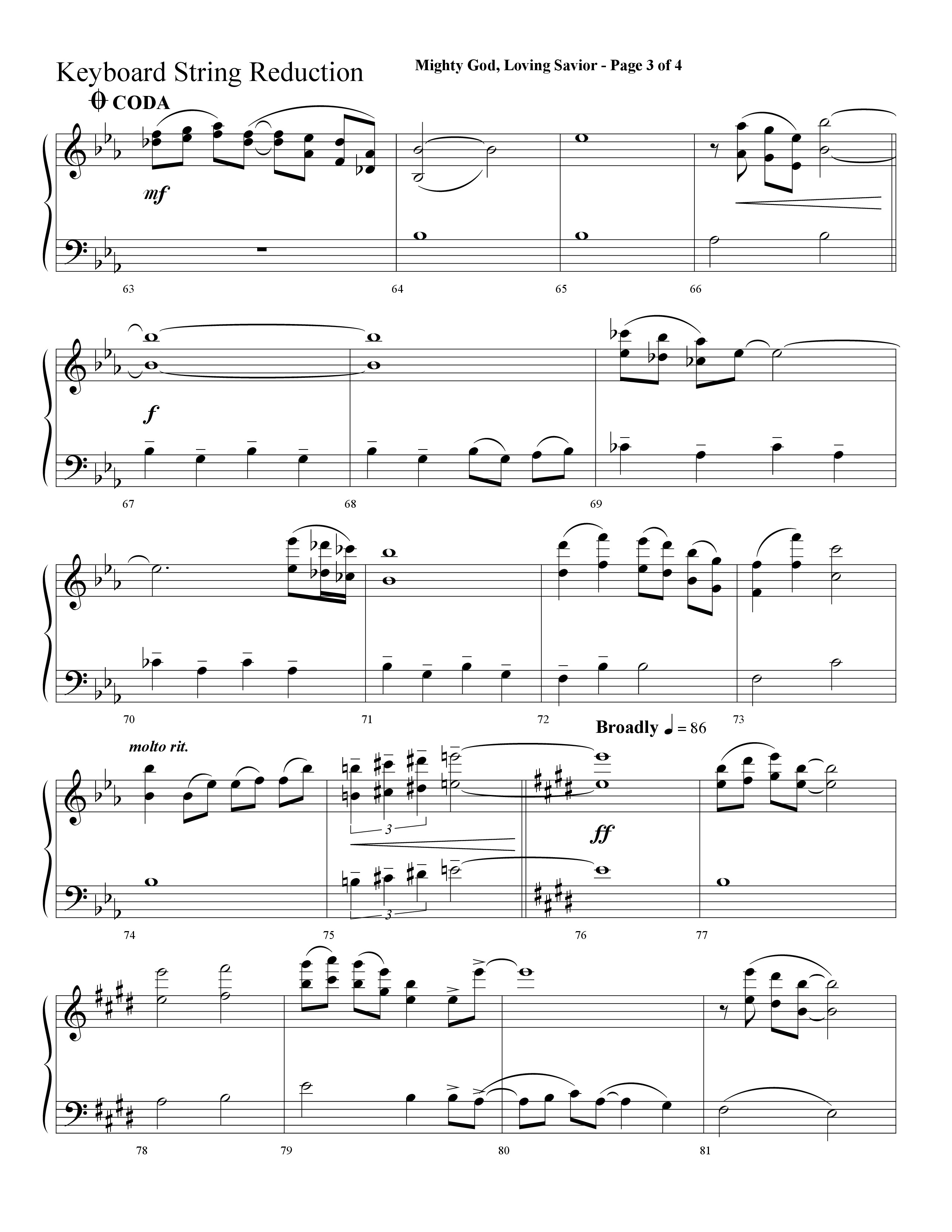 Mighty God Loving Savior (Choral Anthem SATB) String Reduction (Lifeway Choral / Arr. Cliff Duren)