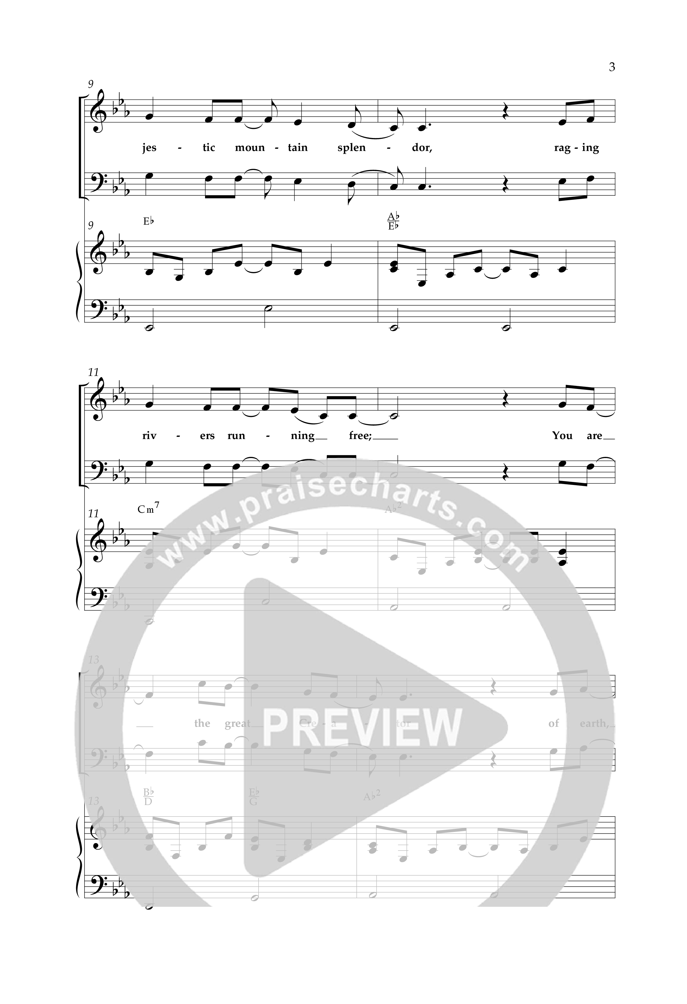 Mighty God Loving Savior (Choral Anthem SATB) Anthem (SATB/Piano) (Lifeway Choral / Arr. Cliff Duren)