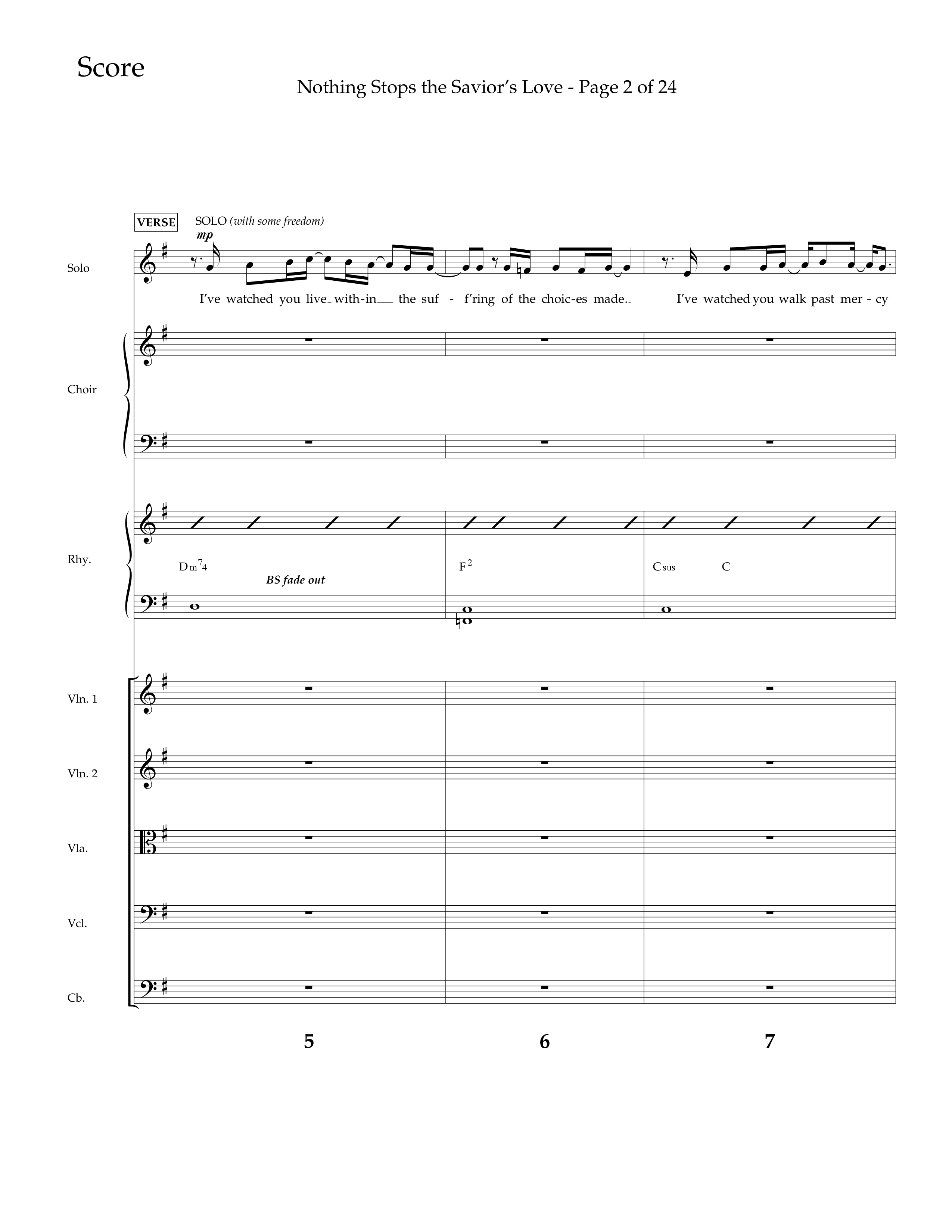 Nothing Stops The Saviors Love (Choral Anthem SATB) Orchestration (Lifeway Choral / Arr. Phillip Keveren / Arr. Don Koch / Orch. Phillip Keveren)