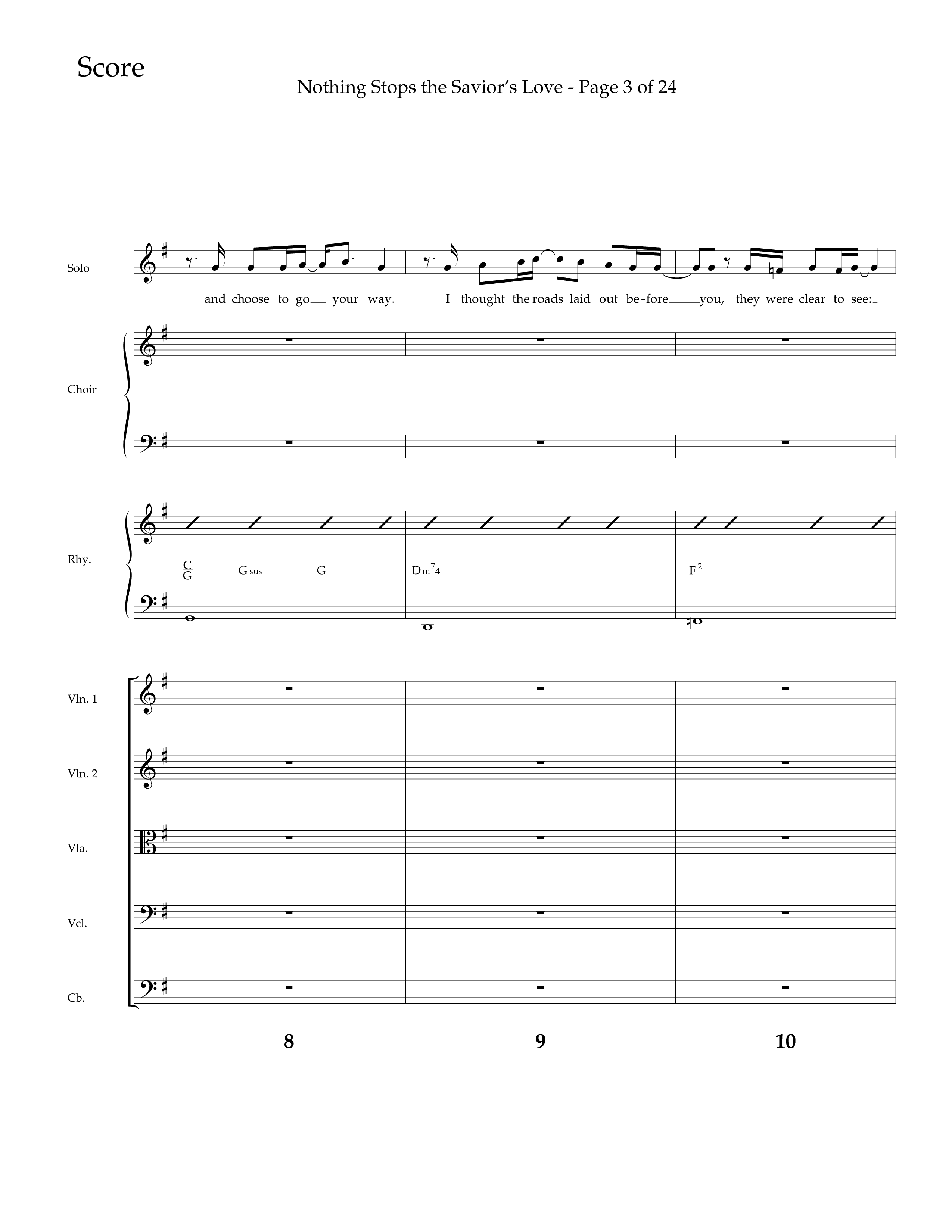 Nothing Stops The Saviors Love (Choral Anthem SATB) Orchestration (Lifeway Choral / Arr. Phillip Keveren / Arr. Don Koch / Orch. Phillip Keveren)