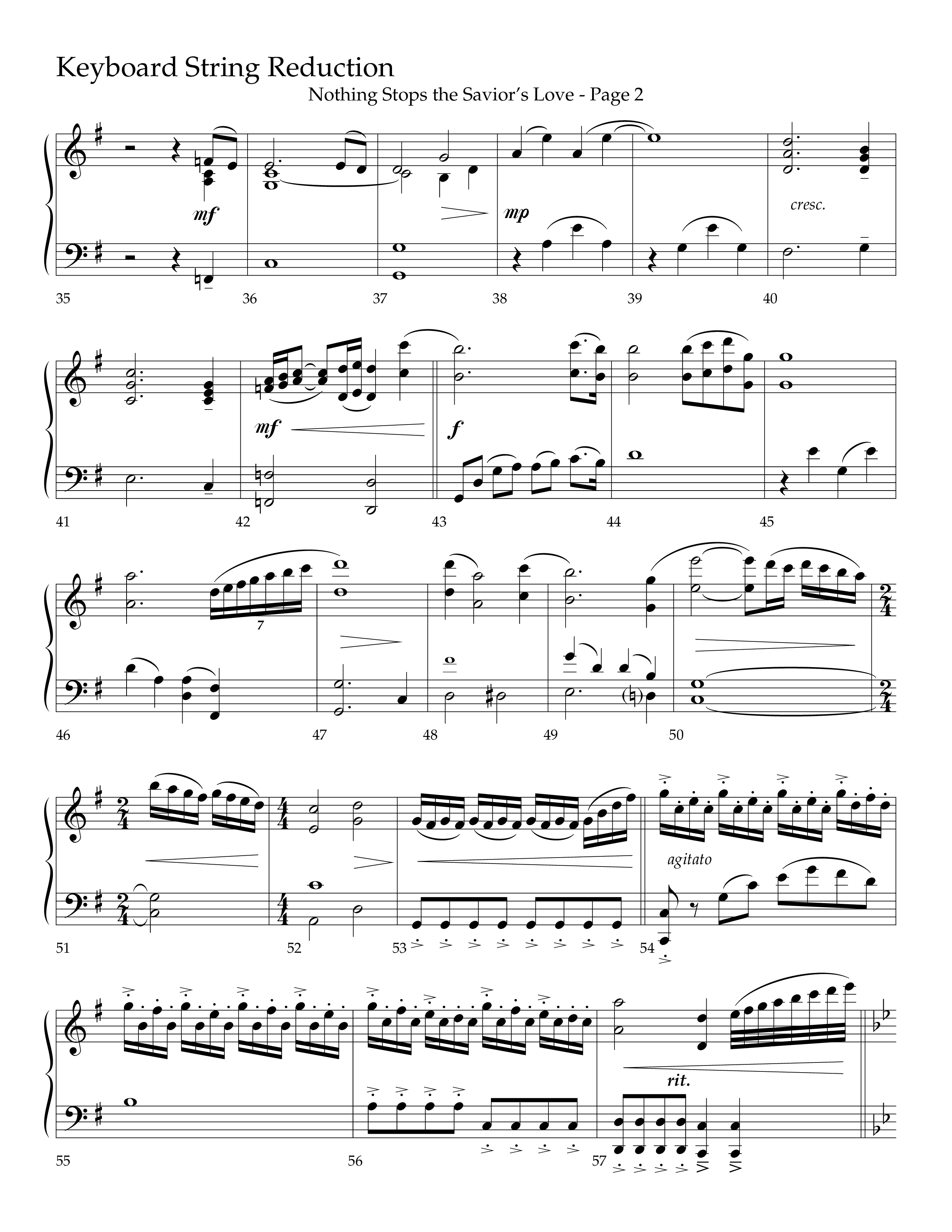 Nothing Stops The Saviors Love (Choral Anthem SATB) String Reduction (Lifeway Choral / Arr. Phillip Keveren / Arr. Don Koch / Orch. Phillip Keveren)