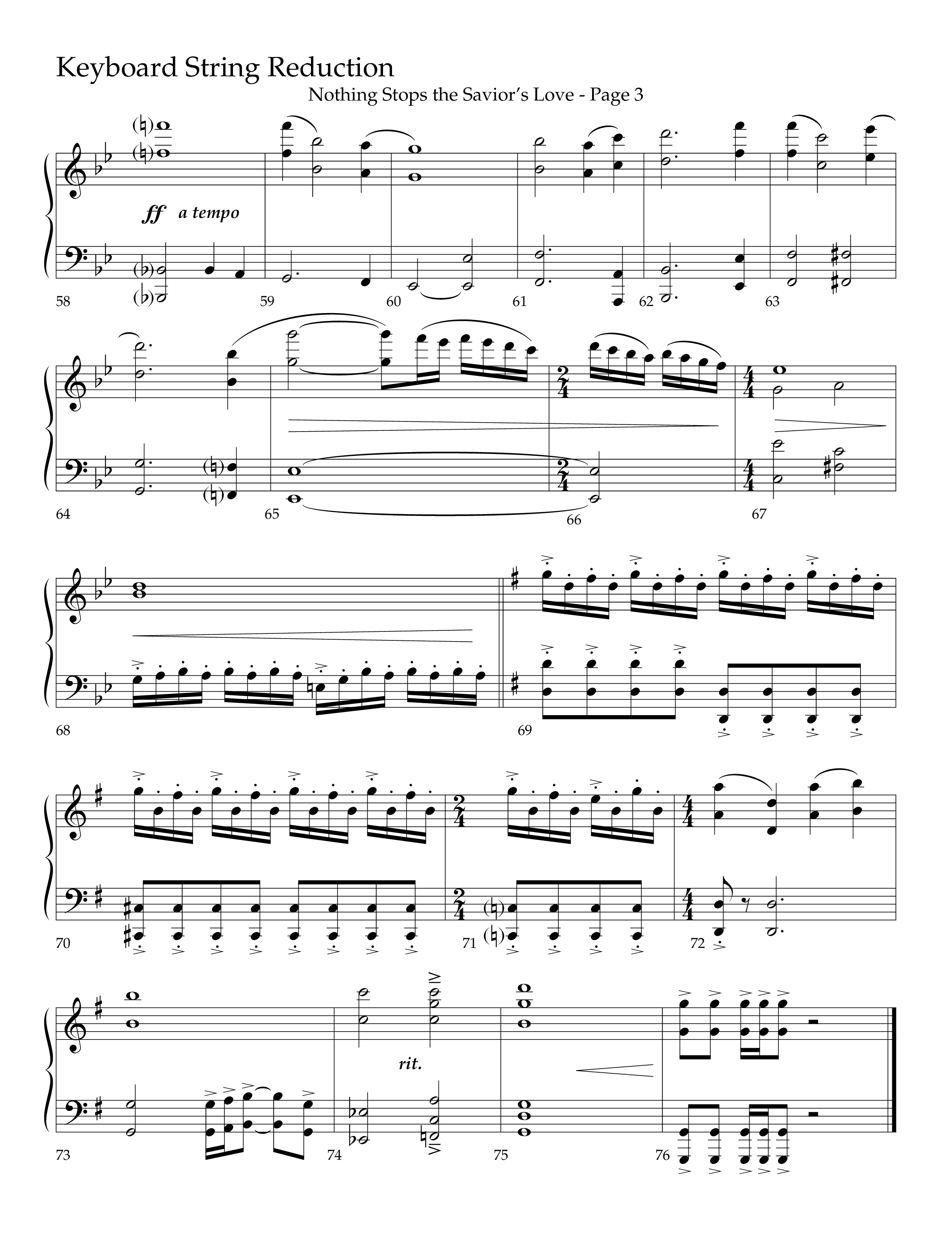 Nothing Stops The Saviors Love (Choral Anthem SATB) String Reduction (Lifeway Choral / Arr. Phillip Keveren / Arr. Don Koch / Orch. Phillip Keveren)