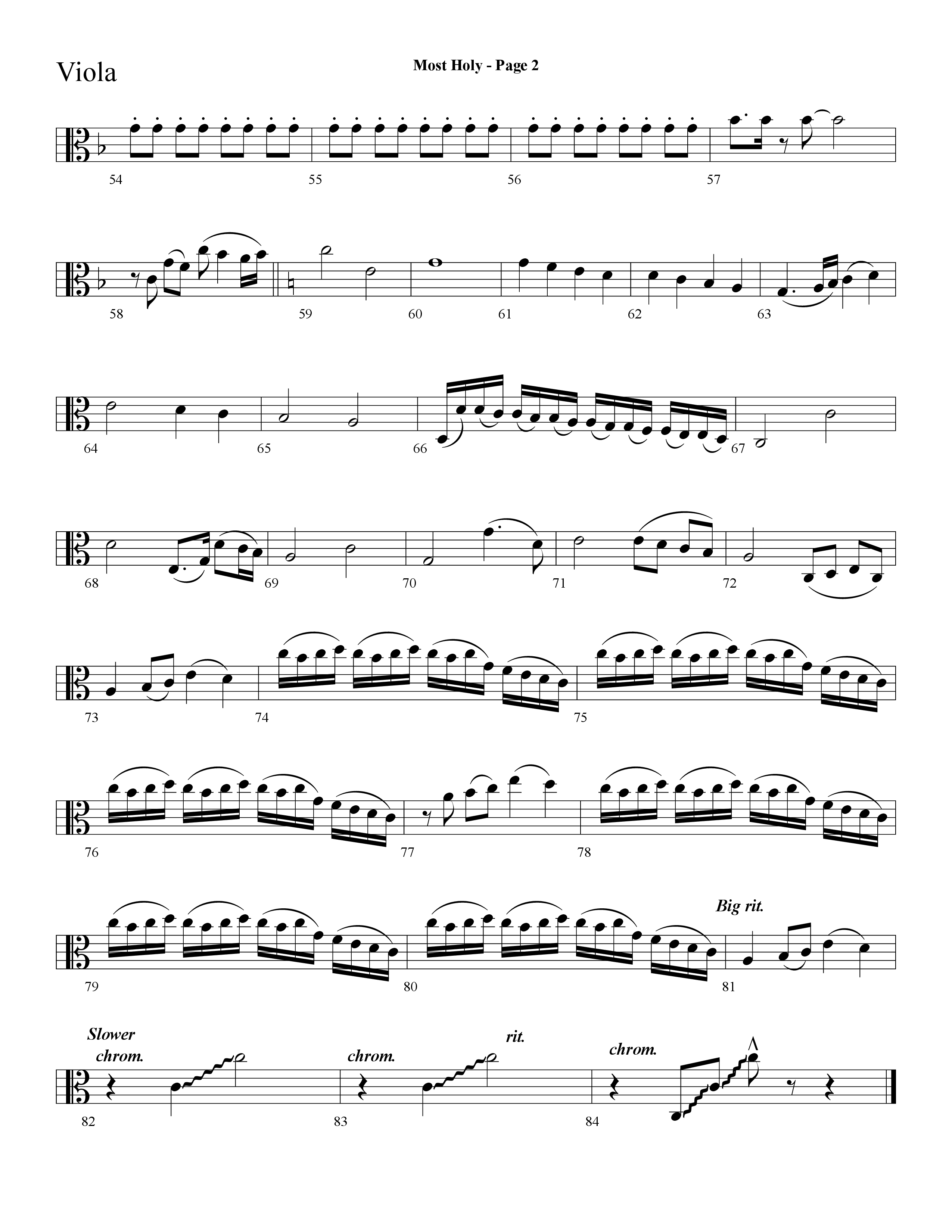 Most Holy (with Holy Holy Holy, Crown Him With Many Crowns) (Choral Anthem SATB) Viola (Lifeway Choral / Arr. Dave Williamson)