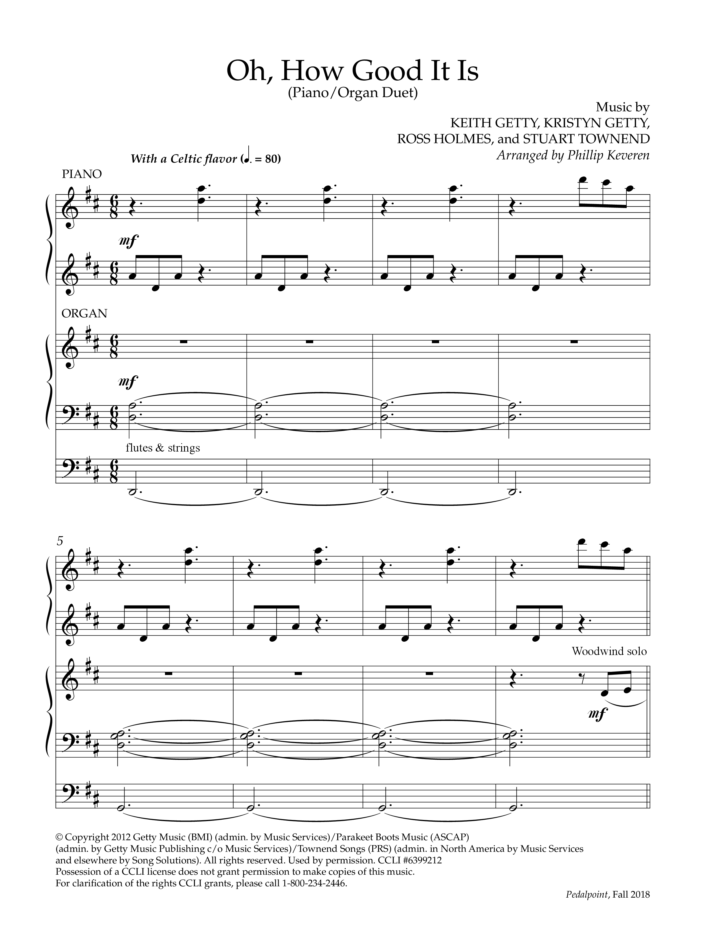 Oh How Good It Is (Instrumental) Piano-Organ (Lifeway Worship / Arr. Phillip Keveren)