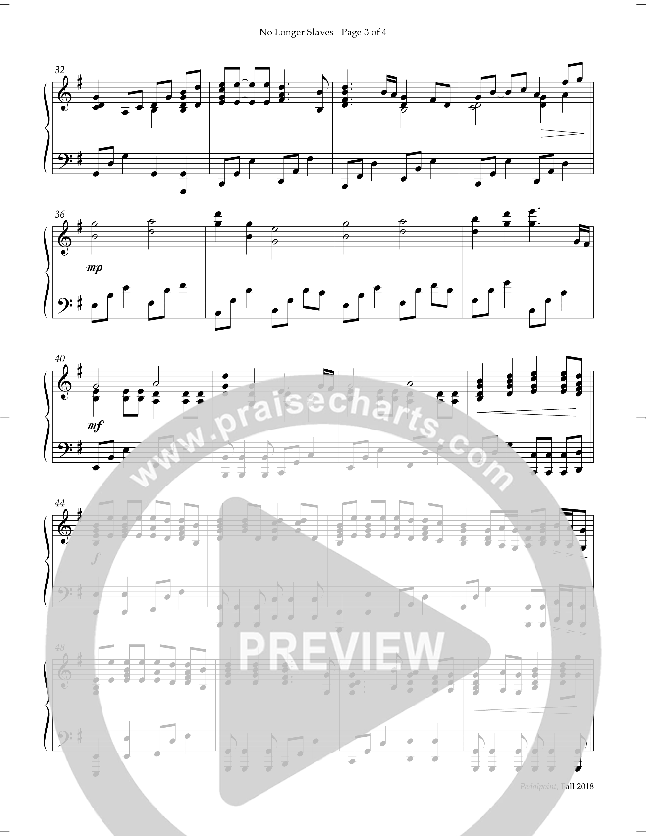 No Longer Slaves (Instrumental) Piano Solo (Lifeway Worship / Arr. Richard Kingsmore)