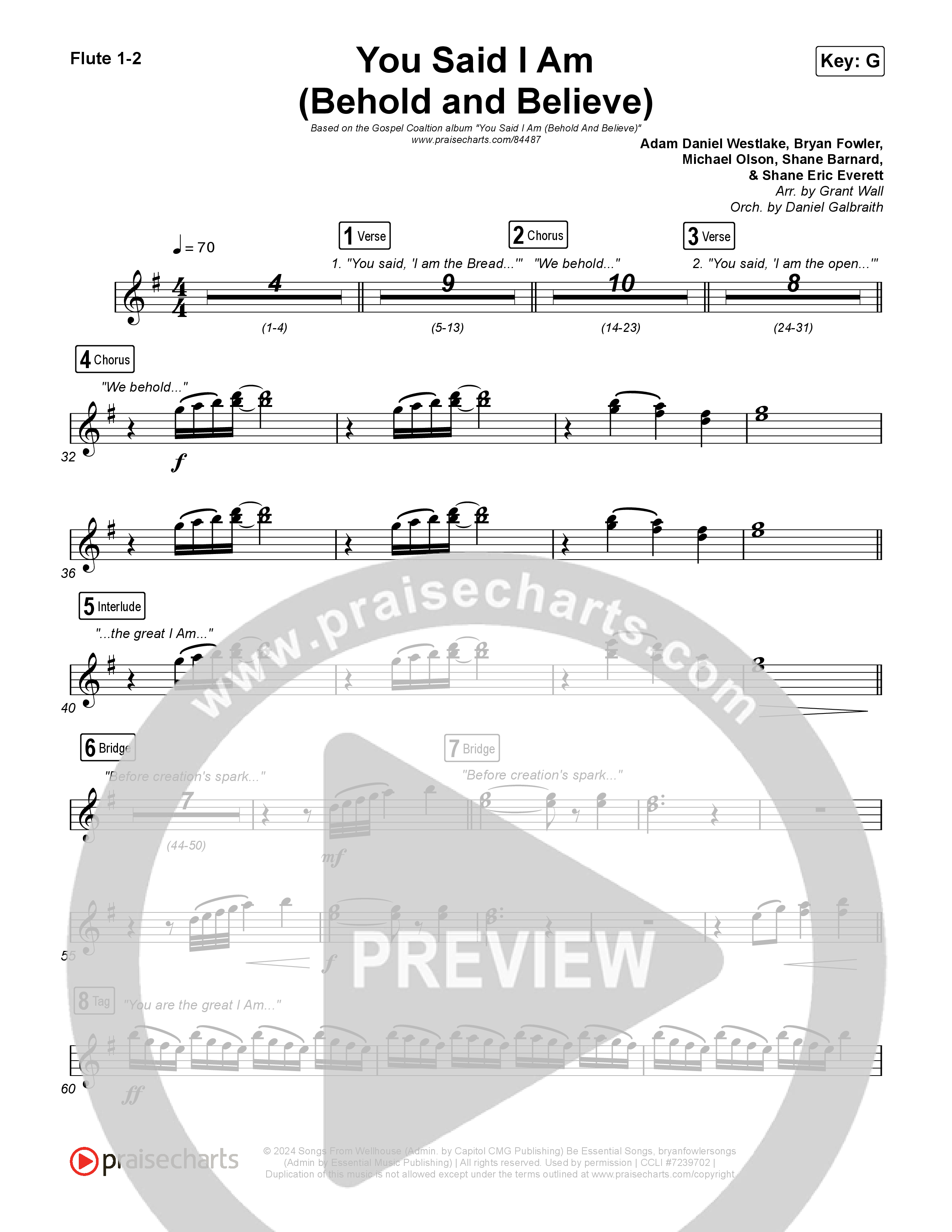 You Said I Am (Behold And Believe) Wind Pack (The Gospel Coalition / Shane & Shane)