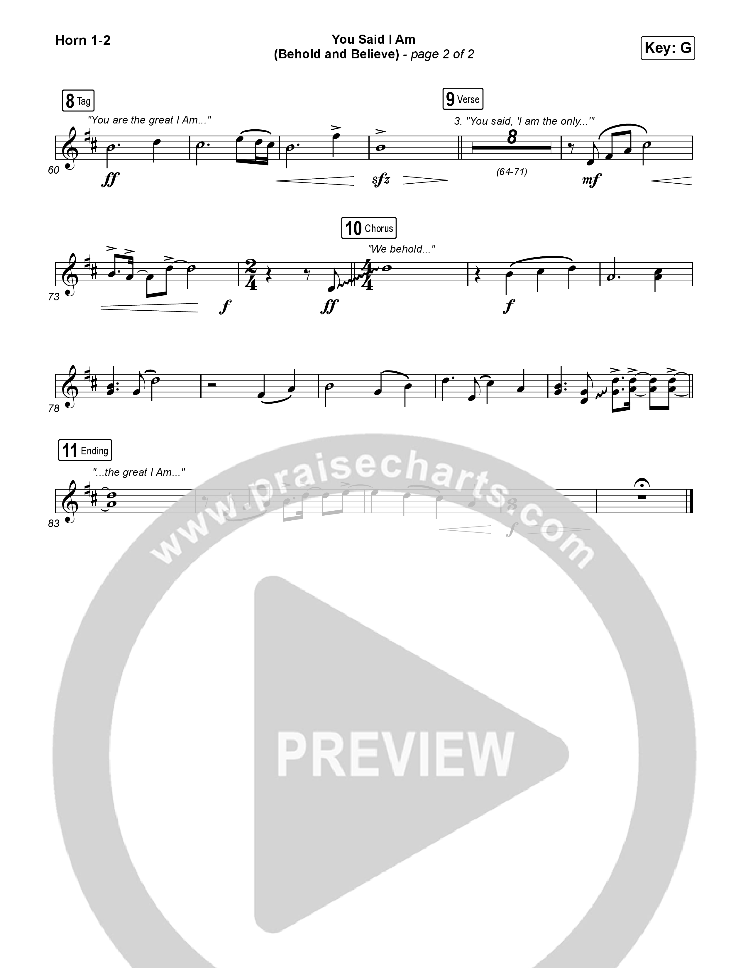 You Said I Am (Behold And Believe) Brass Pack (The Gospel Coalition / Shane & Shane)