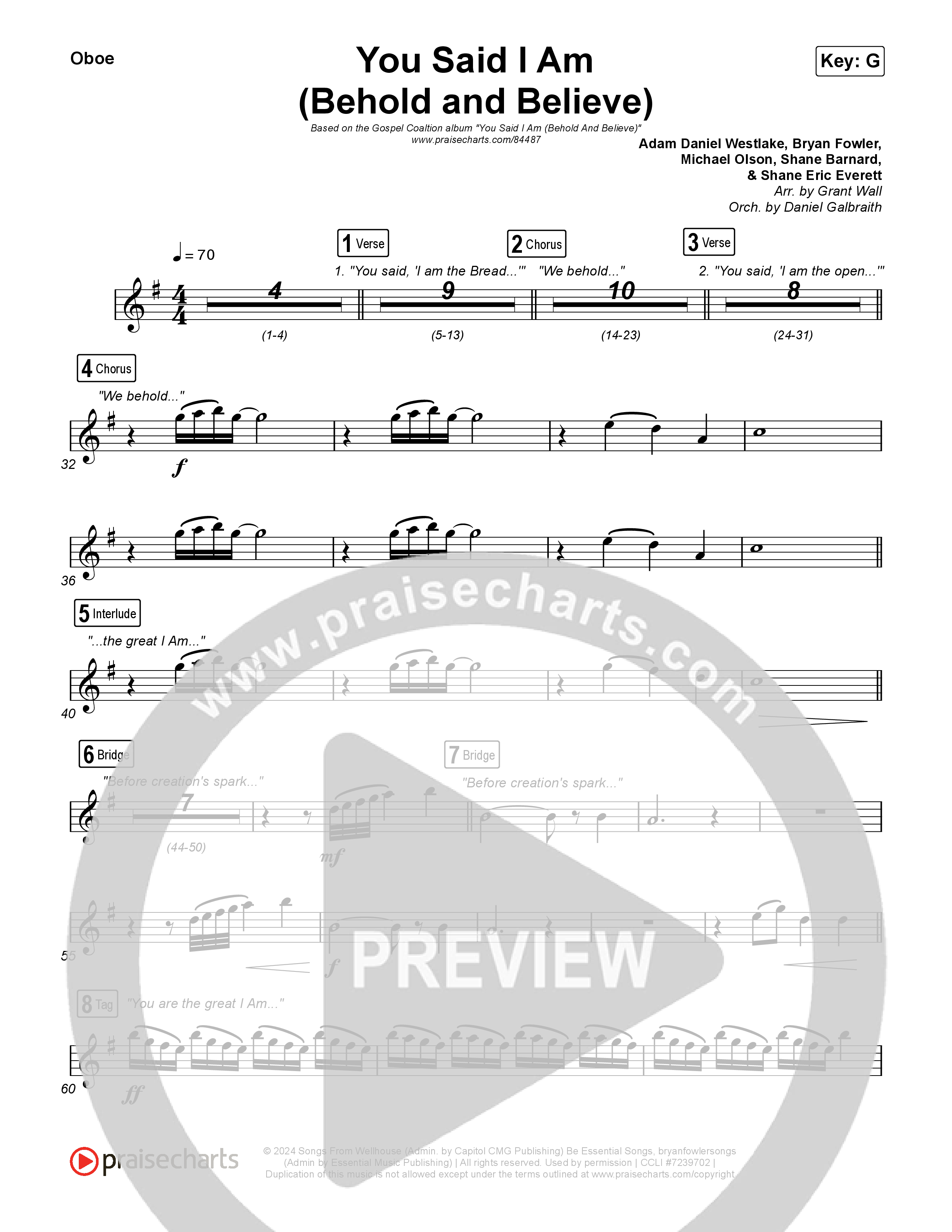 You Said I Am (Behold And Believe) Wind Pack (The Gospel Coalition / Shane & Shane)