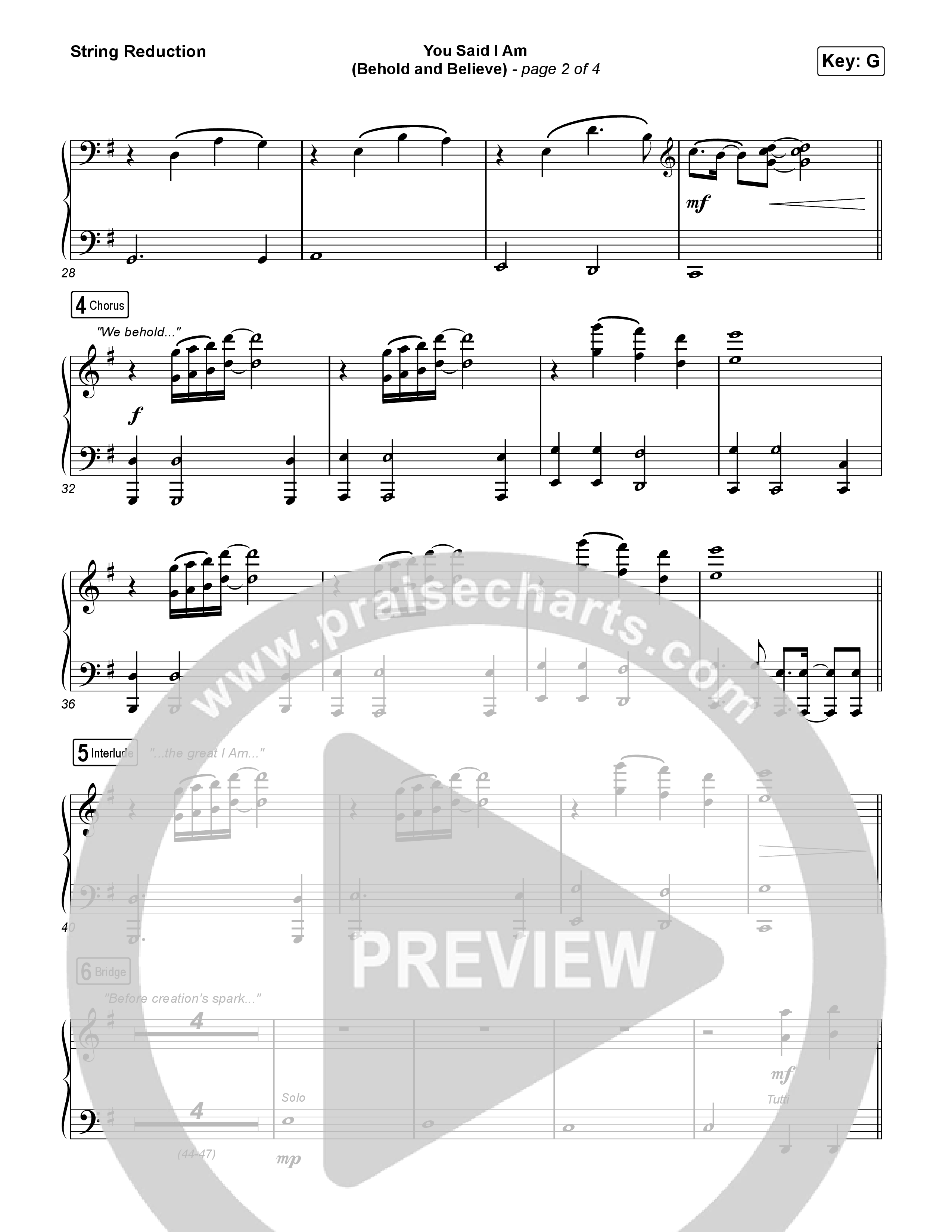 You Said I Am (Behold And Believe) String Reduction (The Gospel Coalition / Shane & Shane)